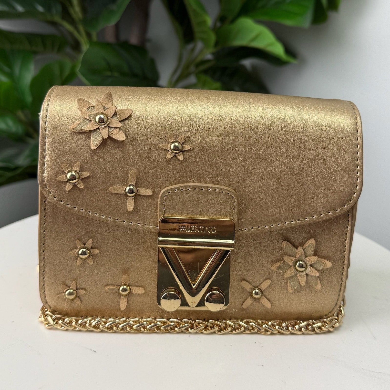Authentic Valentino by Mario Valentino Metallic Crossbody Bag