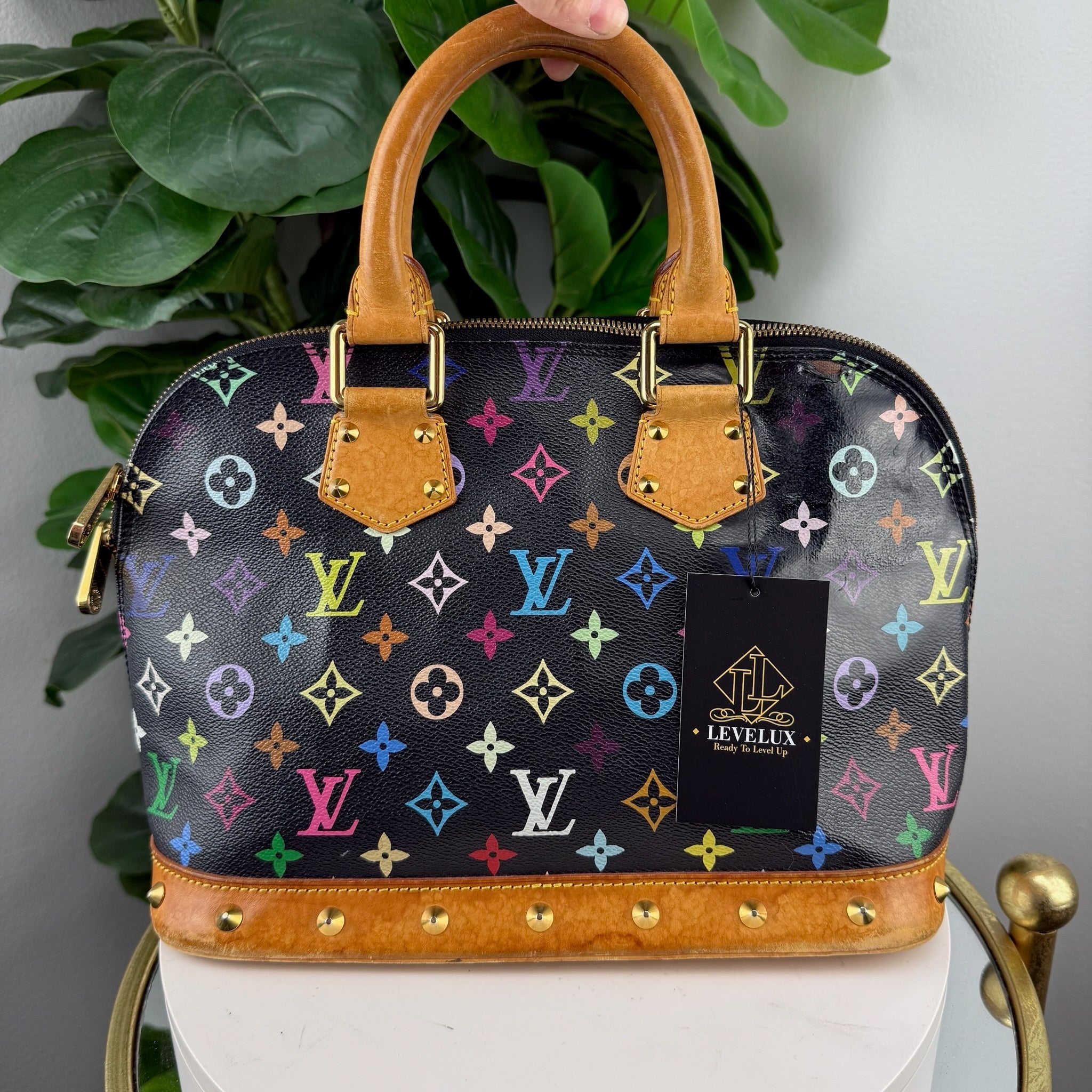 Authentic Louis Vuitton Alma Top Handle Bag