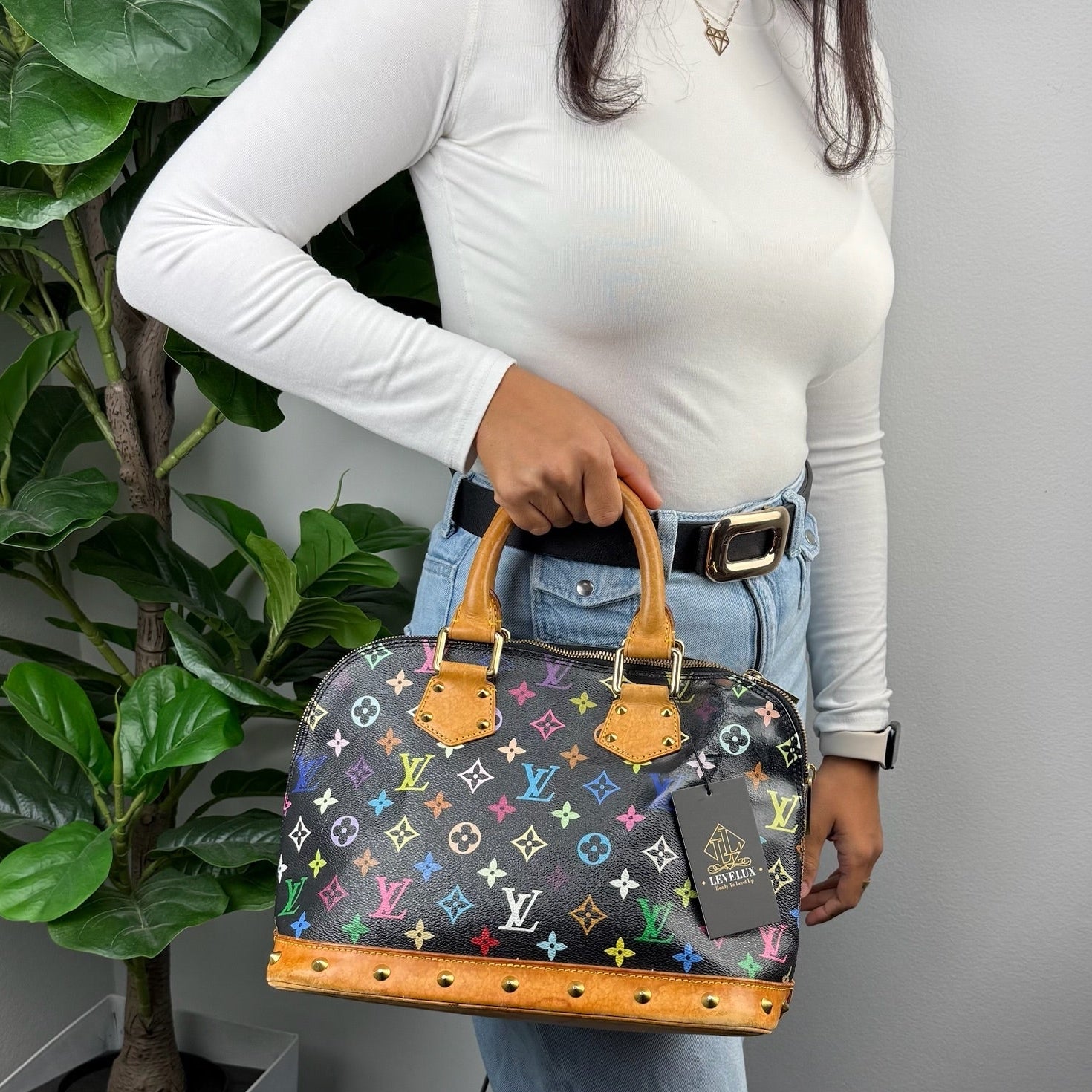 Authentic Louis Vuitton Alma Top Handle Bag