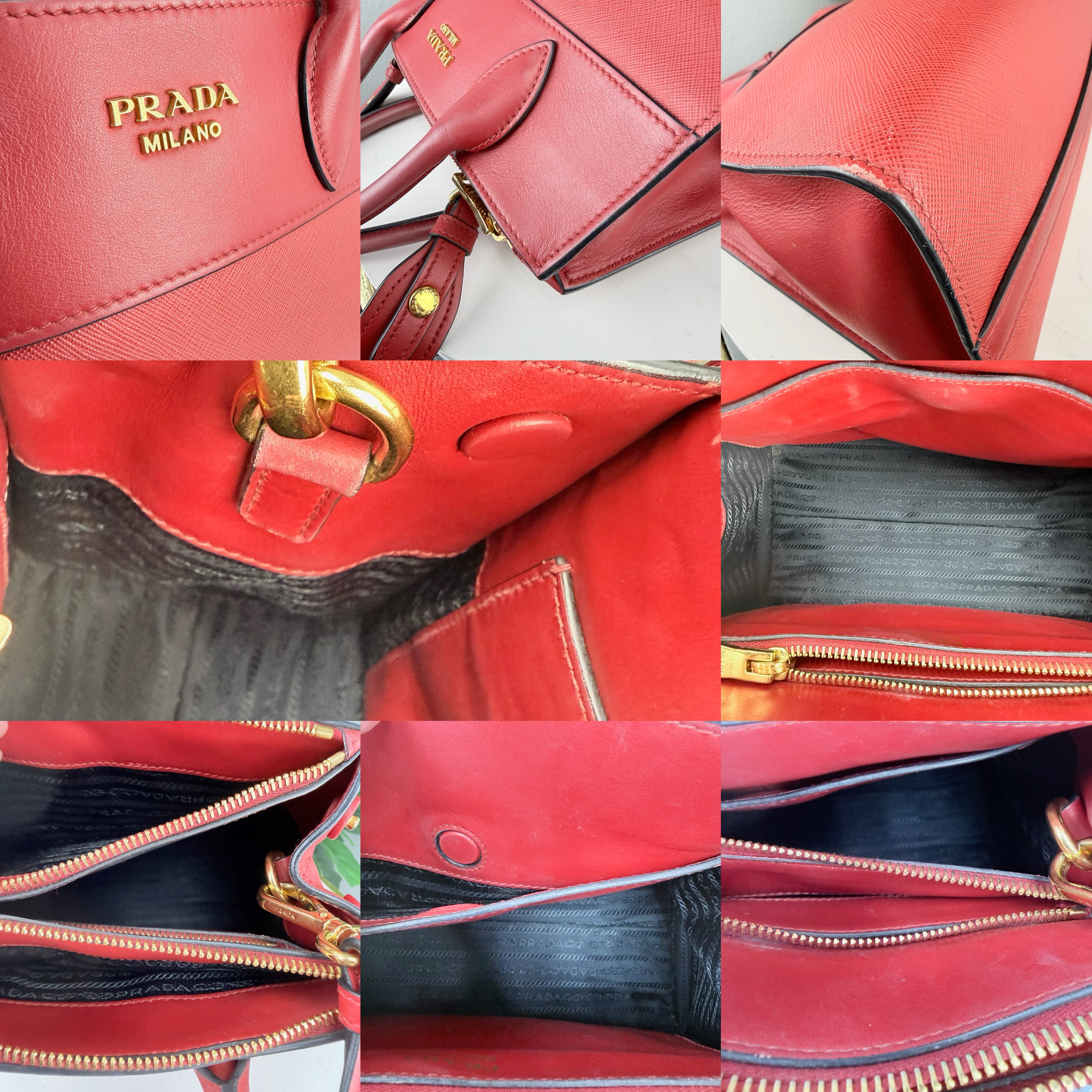 Authentic Prada Paradigme Saffiano Shoulder Bag