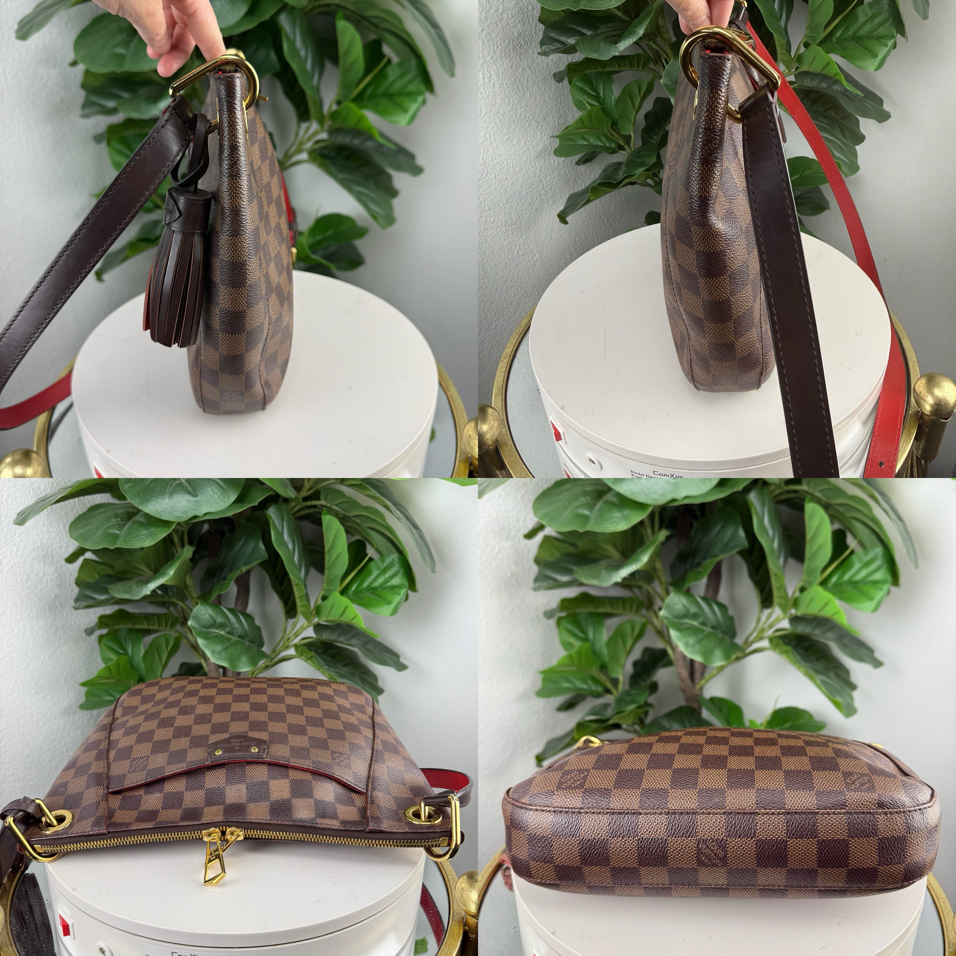 Authentic Louis Vuitton Damier Ebene South Bank Besace Shoulder Bag