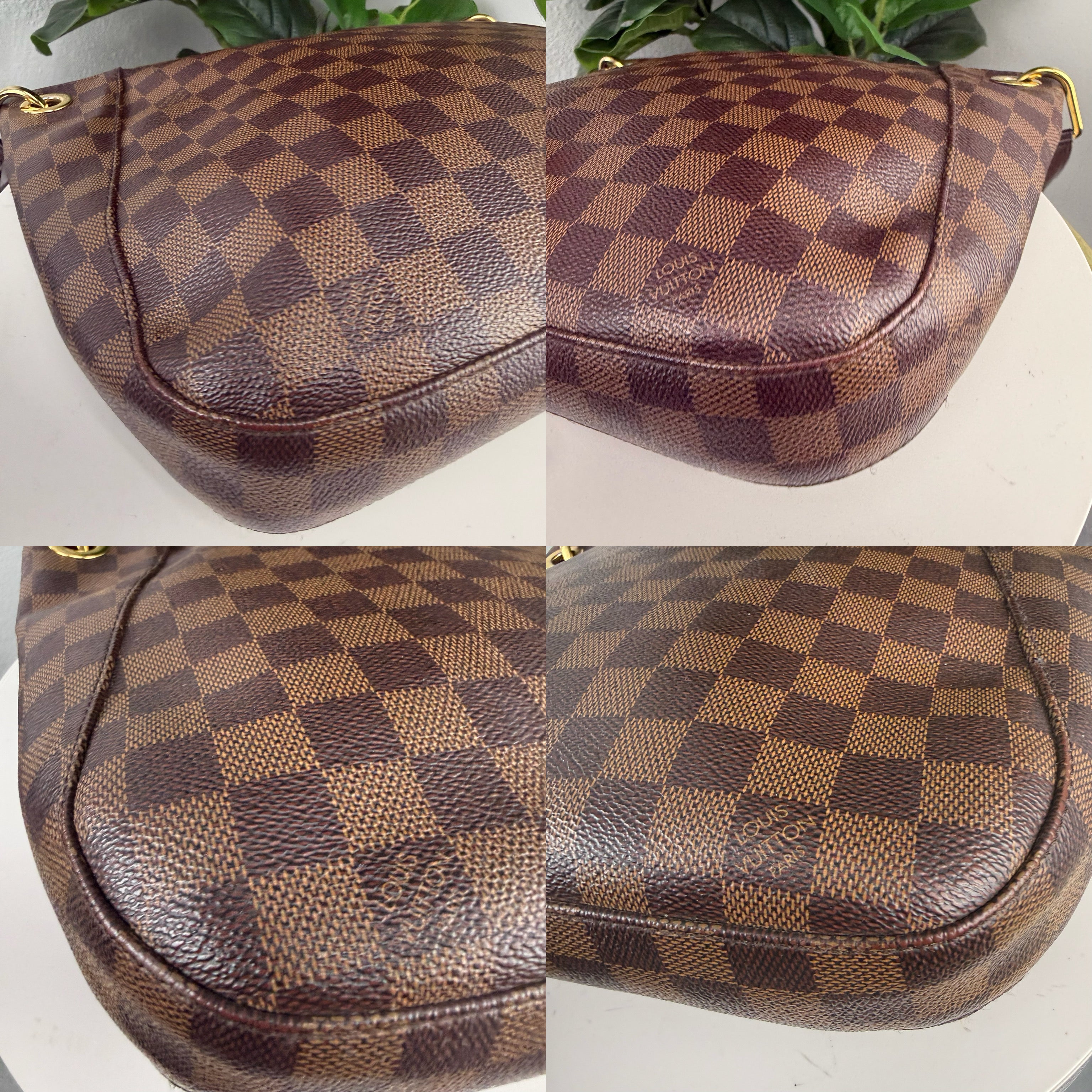 Authentic Louis Vuitton Damier Ebene South Bank Besace Shoulder Bag