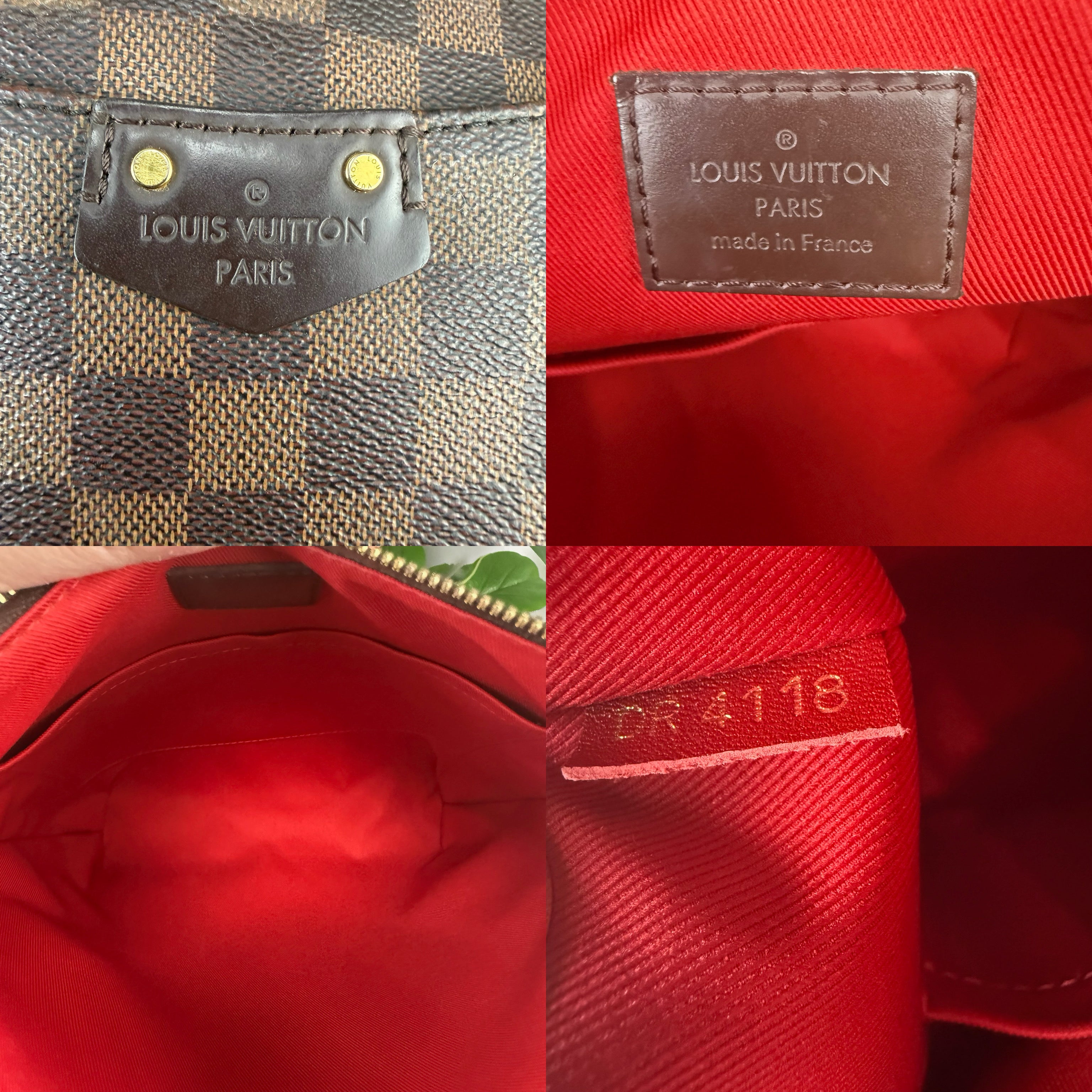Authentic Louis Vuitton Damier Ebene South Bank Besace Shoulder Bag