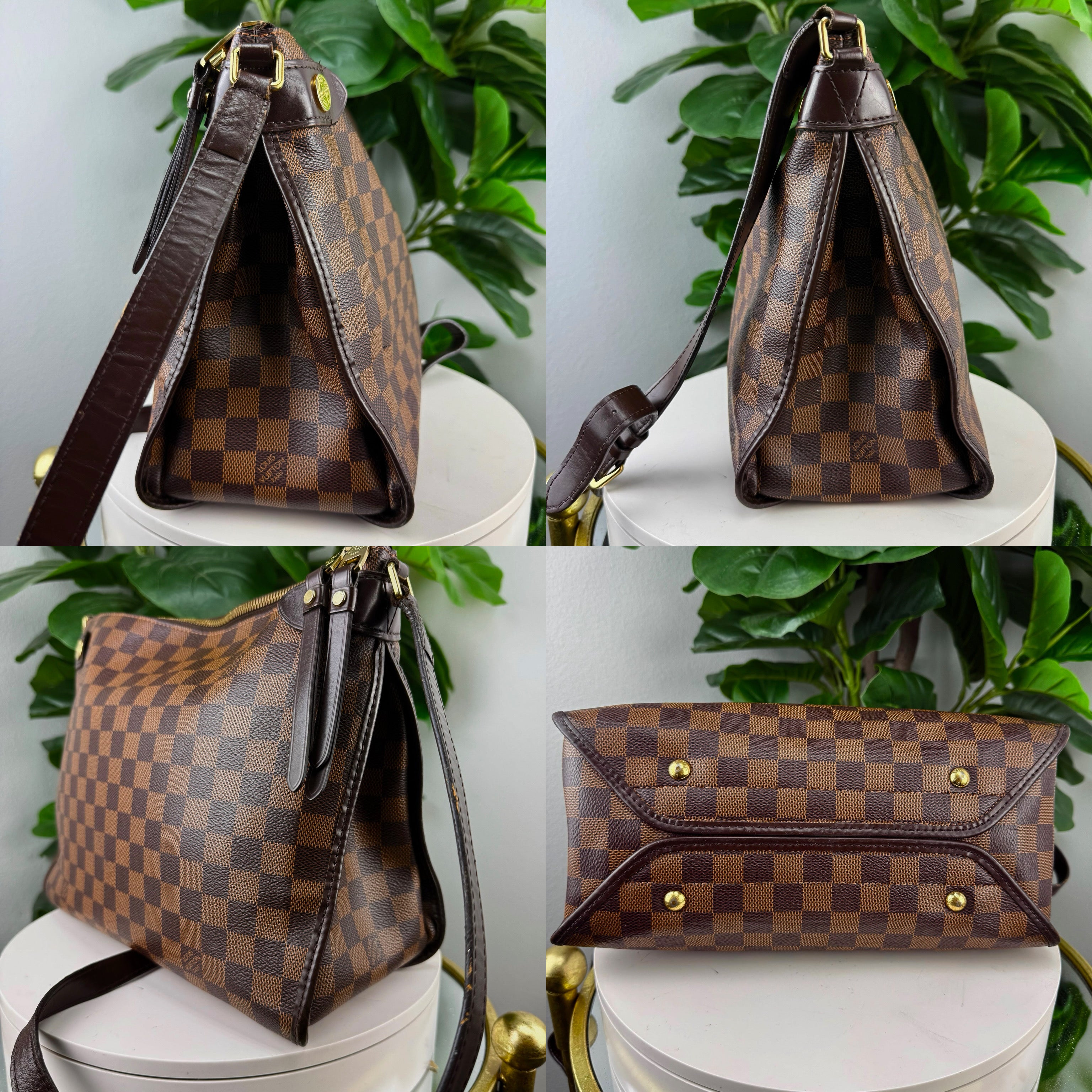 Authentic Louis Vuitton Damier Ebene Duomo Messenger Bag