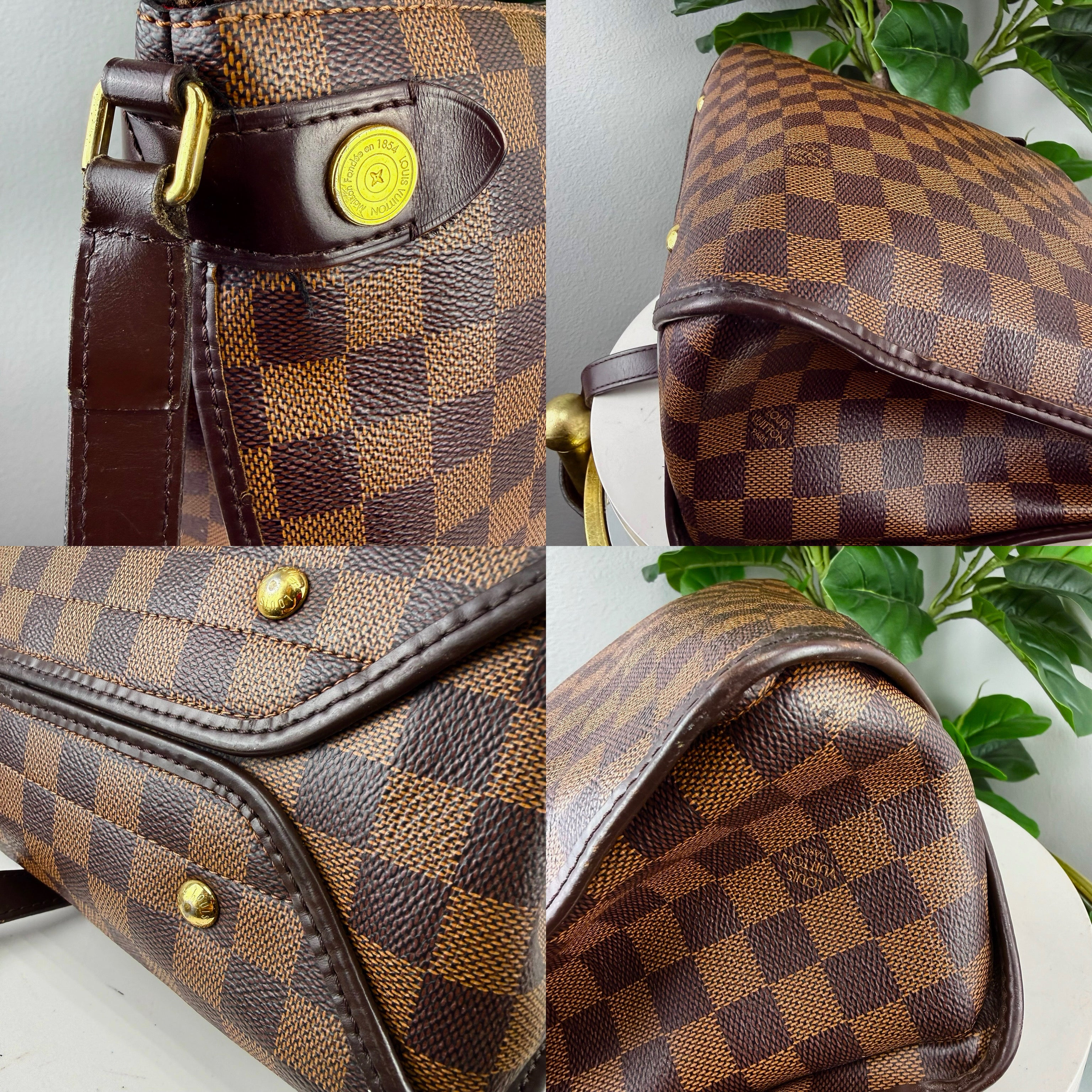 Authentic Louis Vuitton Damier Ebene Duomo Messenger Bag