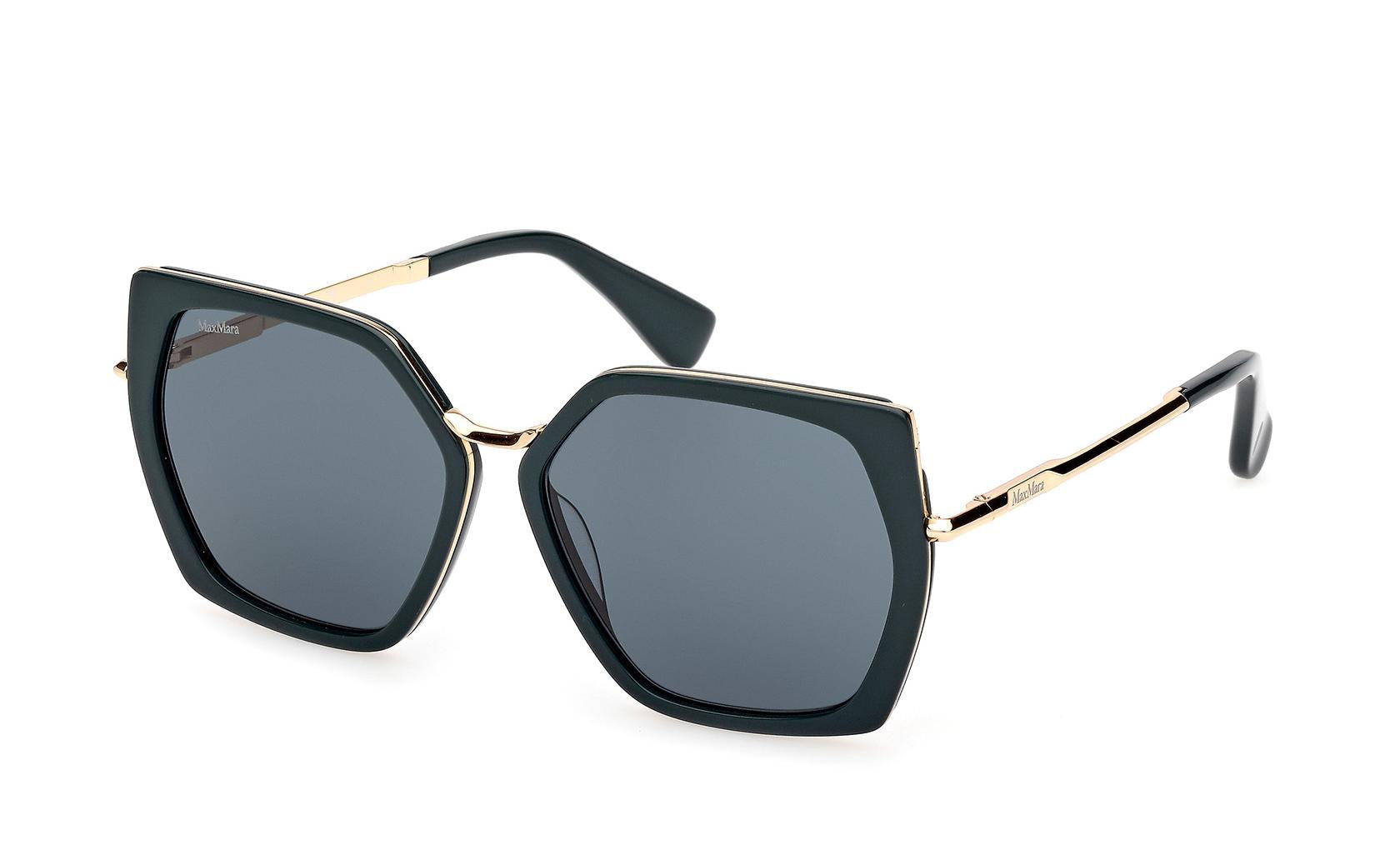 Authentic Max Mara MM0136 Miller-5 Ladies Sunglasses Shiny Dark Green 56-14-140