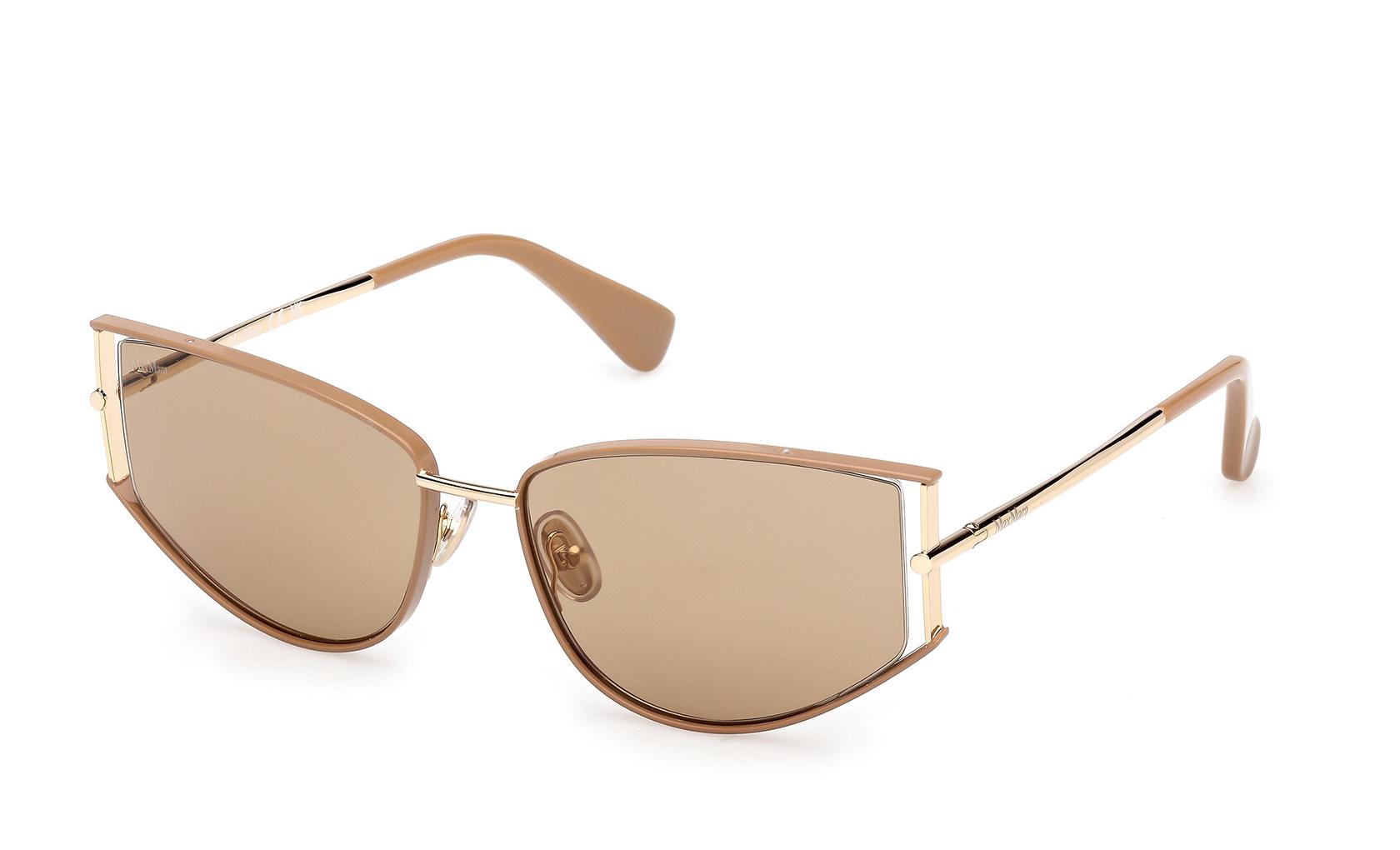 Authentic Max Mara MM0141 Menton-3 Ladies Sunglasses Shiny Light Brown 58-17-135