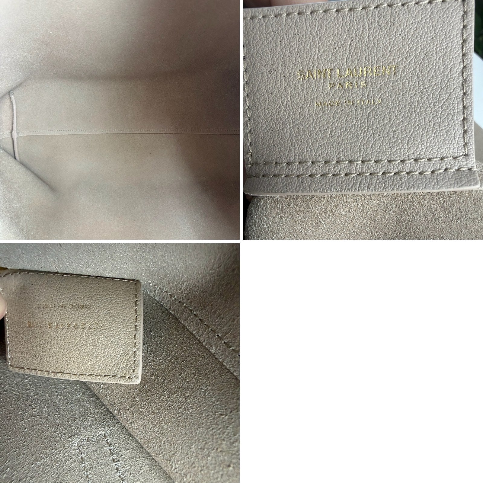 Interior with Saint Laurent stamp