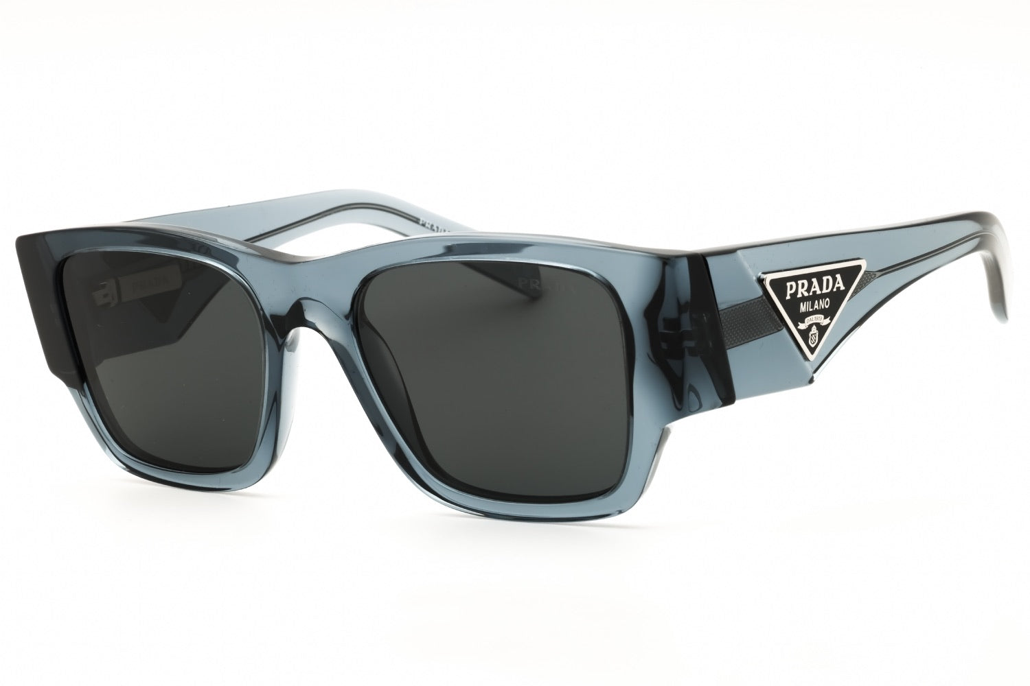 Prada Symbole Sunglasses, Transparent Blue/Grey (Retail $370) - Size 57-18-141