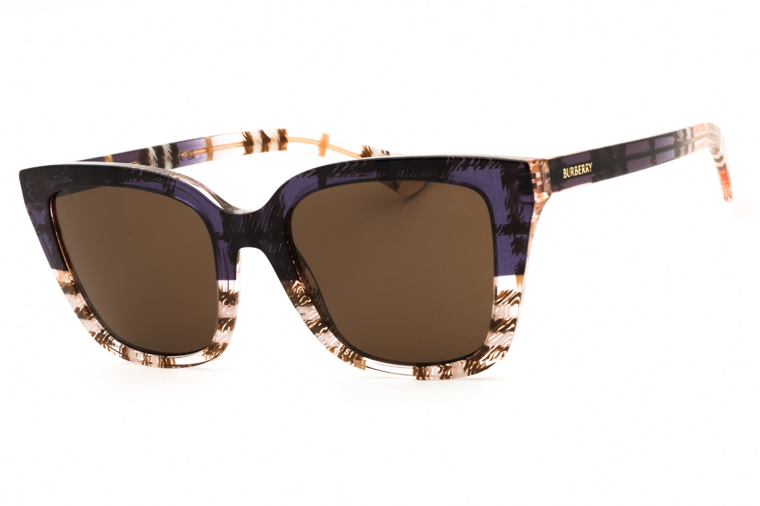 Authentic Burberry BE4487 Ladies Sunglasses Check Gradient Rose Solid Brown 52-19-140