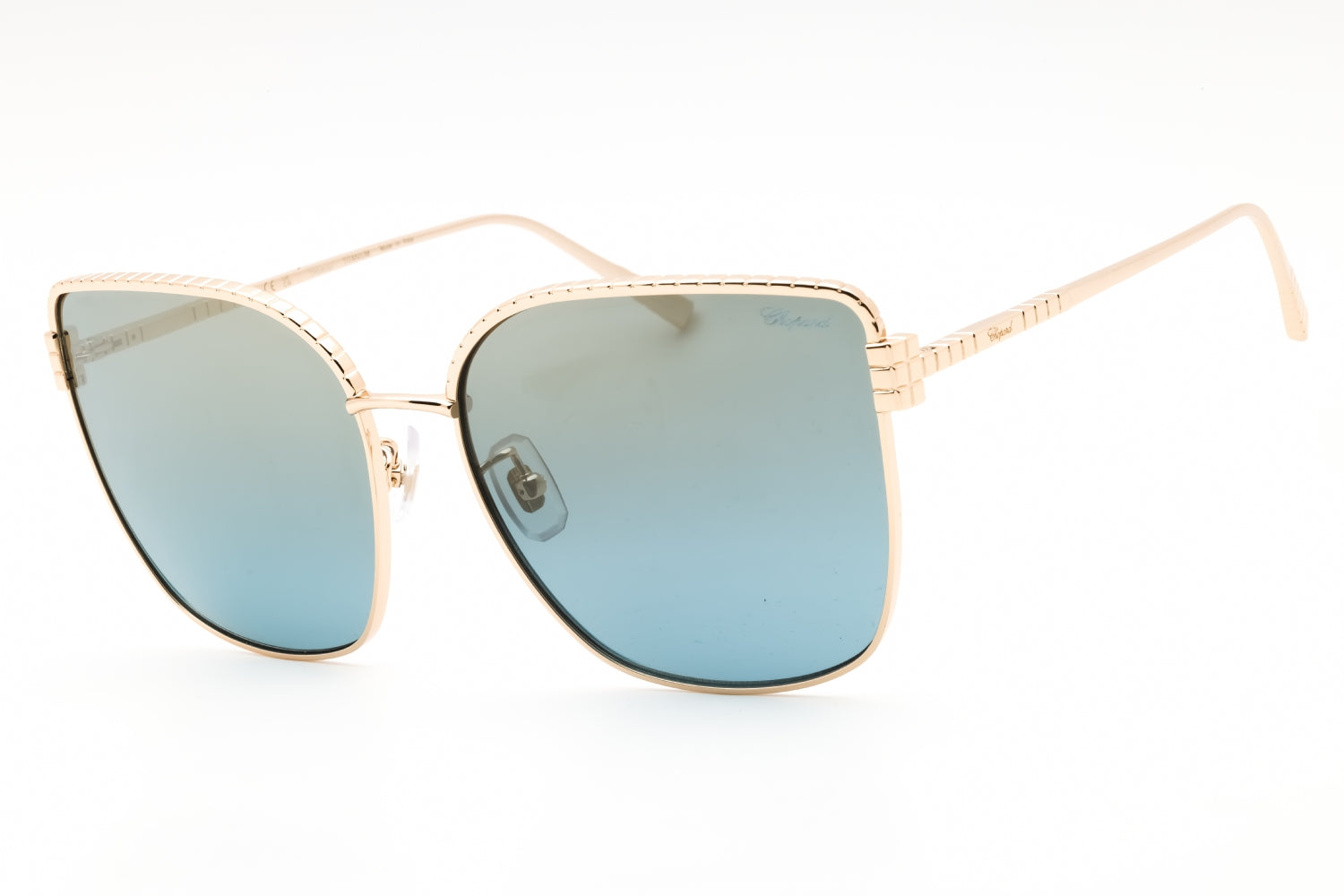 Authentic Chopard SCHG67M Shiny Rose Gold Ladies Sunglasses 63-17-135