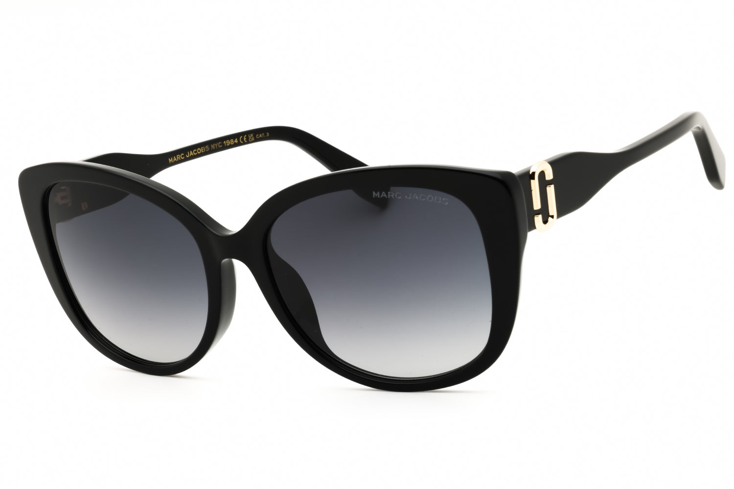 Authentic Marc Jacobs MARC 791/F/S Ladies Sunglasses Black Dark Grey Gradient 57-17-145