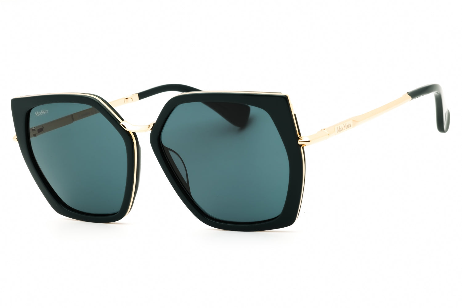 Authentic Max Mara MM0136 Miller-5 Ladies Sunglasses Shiny Dark Green 56-14-140