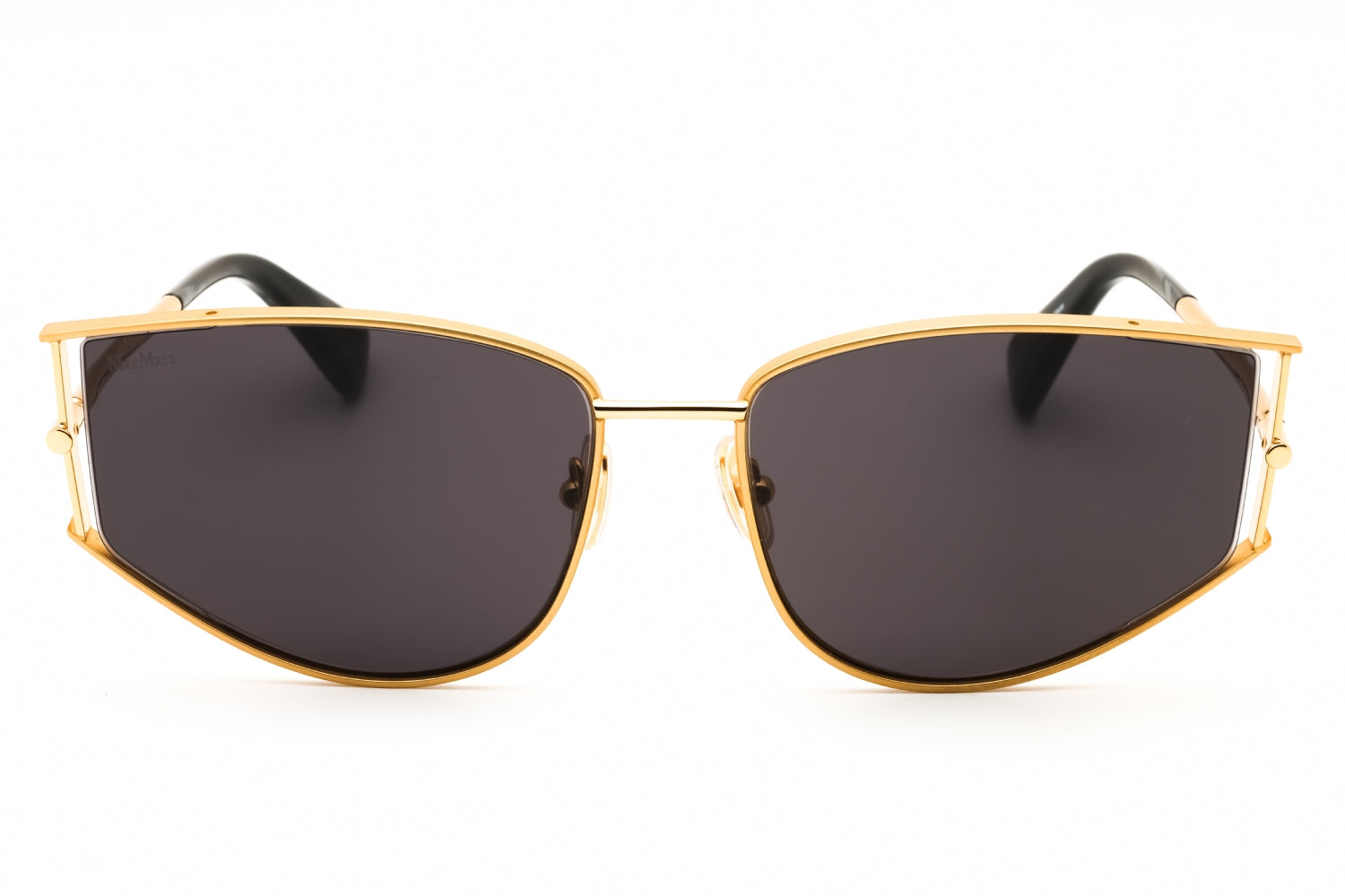Authentic Max Mara MM0141 Menton-3 Ladies Sunglasses Shiny Deep Gold Smoke 58-17-135