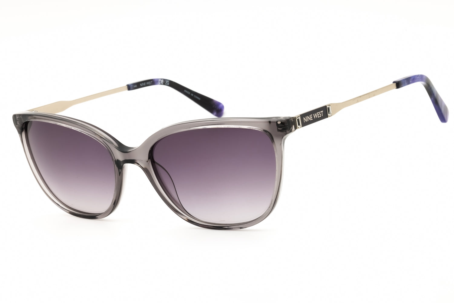 Authentic Nine West NW661S Ladies Sunglasses Grey Crystal Grey Gradient 57-18-145