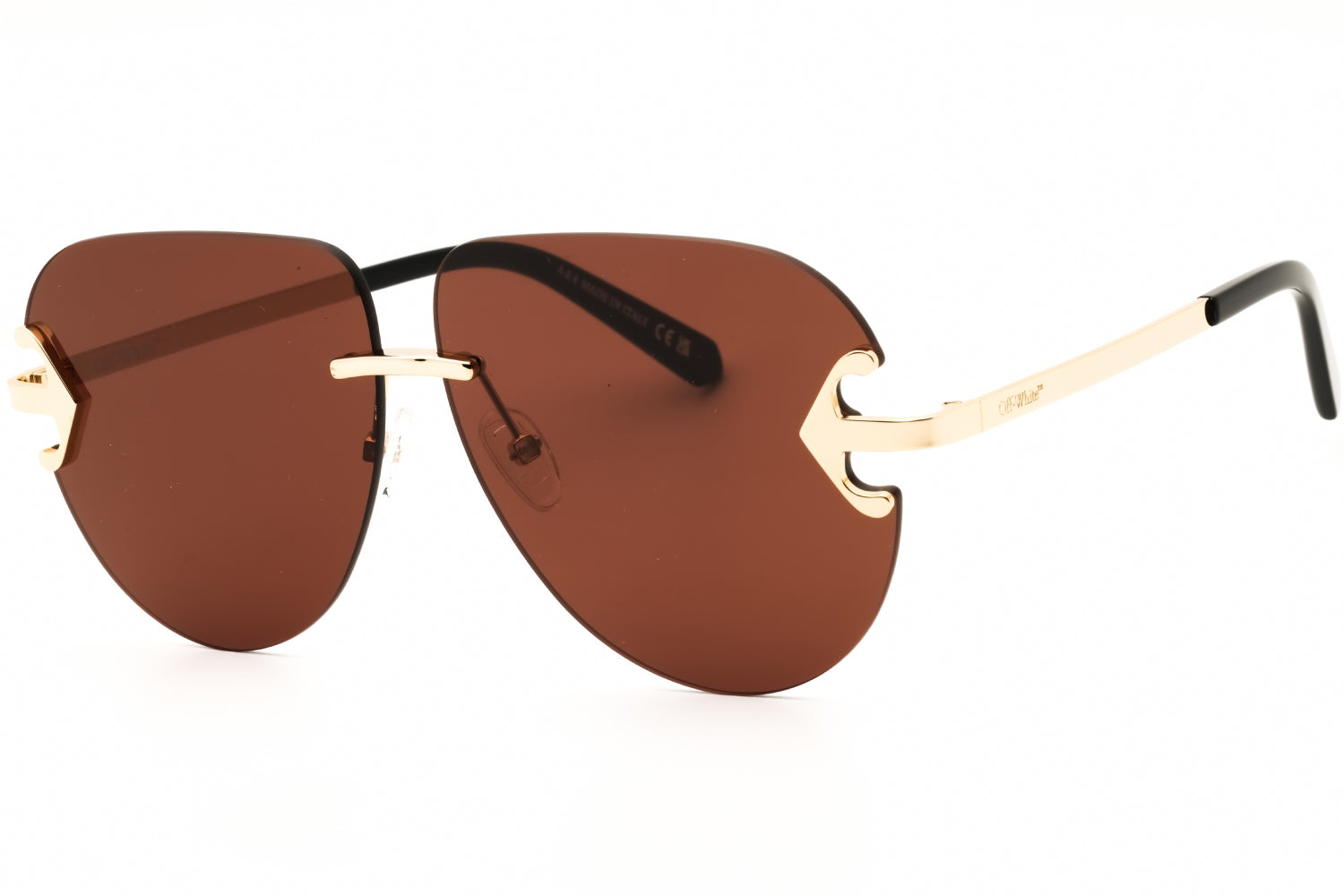 Authentic Off-White Alexandria Unisex Sunglasses Gold Brown 62-11-150