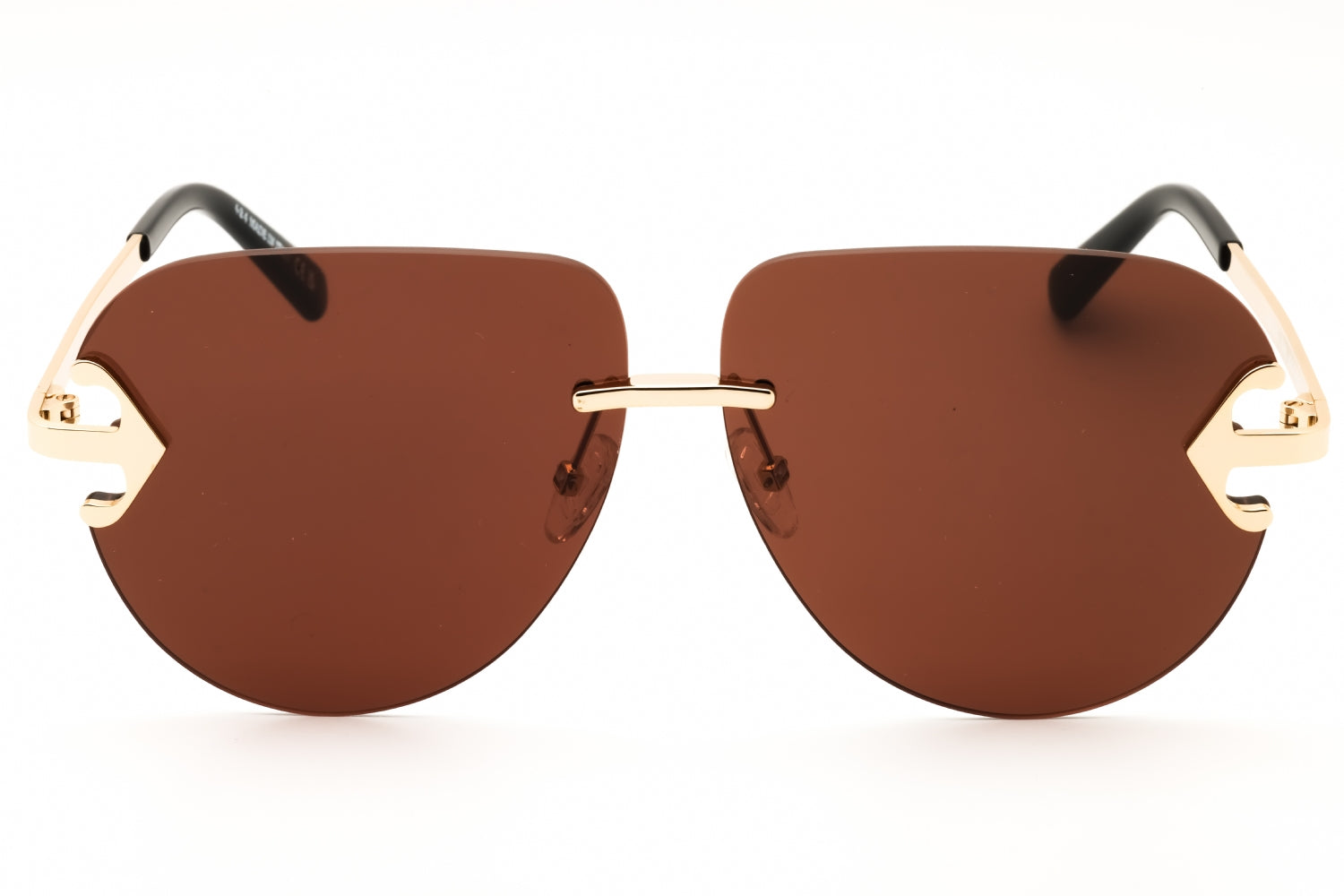 Authentic Off-White Alexandria Unisex Sunglasses Gold Brown 62-11-150