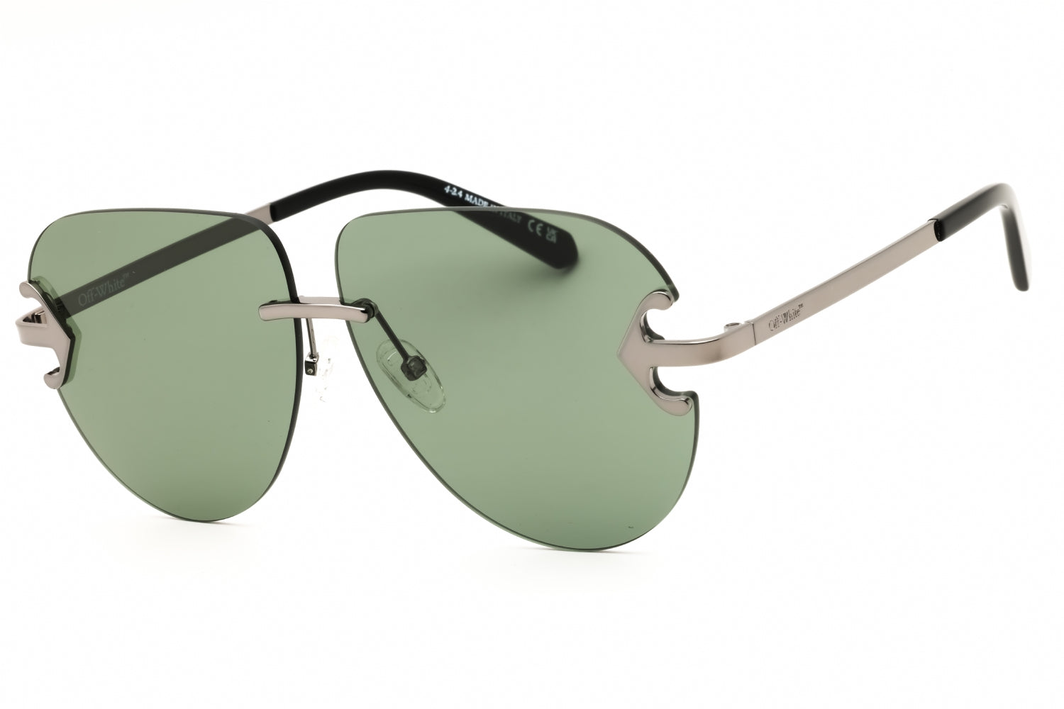 Authentic Off-White Alexandria Unisex Sunglasses Gunmetal Green 62-11-150