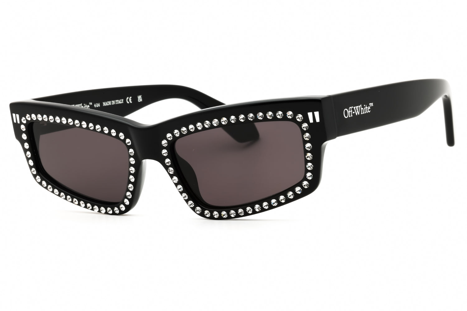 Authentic Off-White MIRAMAR Black / Dark Grey Ladies Sunglasses 54-18-145