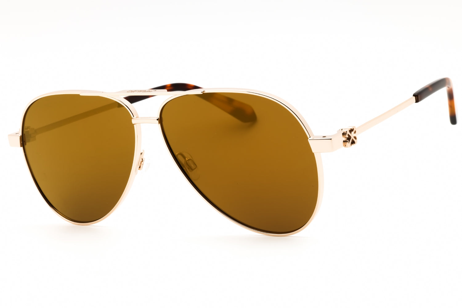 Authentic Off-White RUSTON L Gold / Gold Mirror Unisex Sunglasses 62-11-145