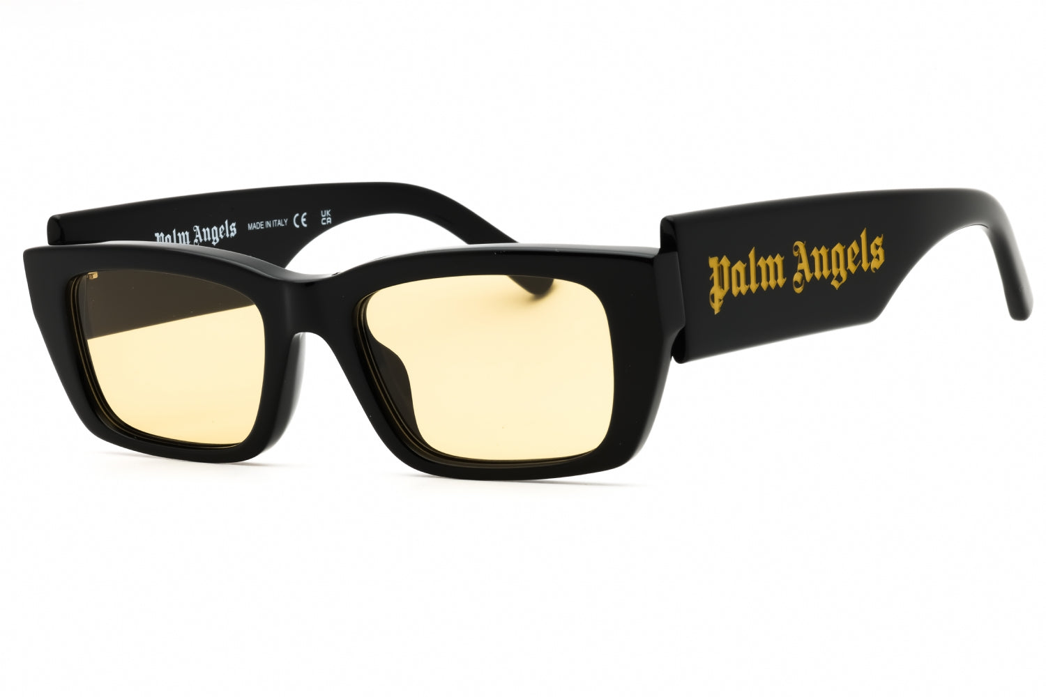 Authentic Palm Angels PALM Black Yellow Unisex Sunglasses 53-19-145