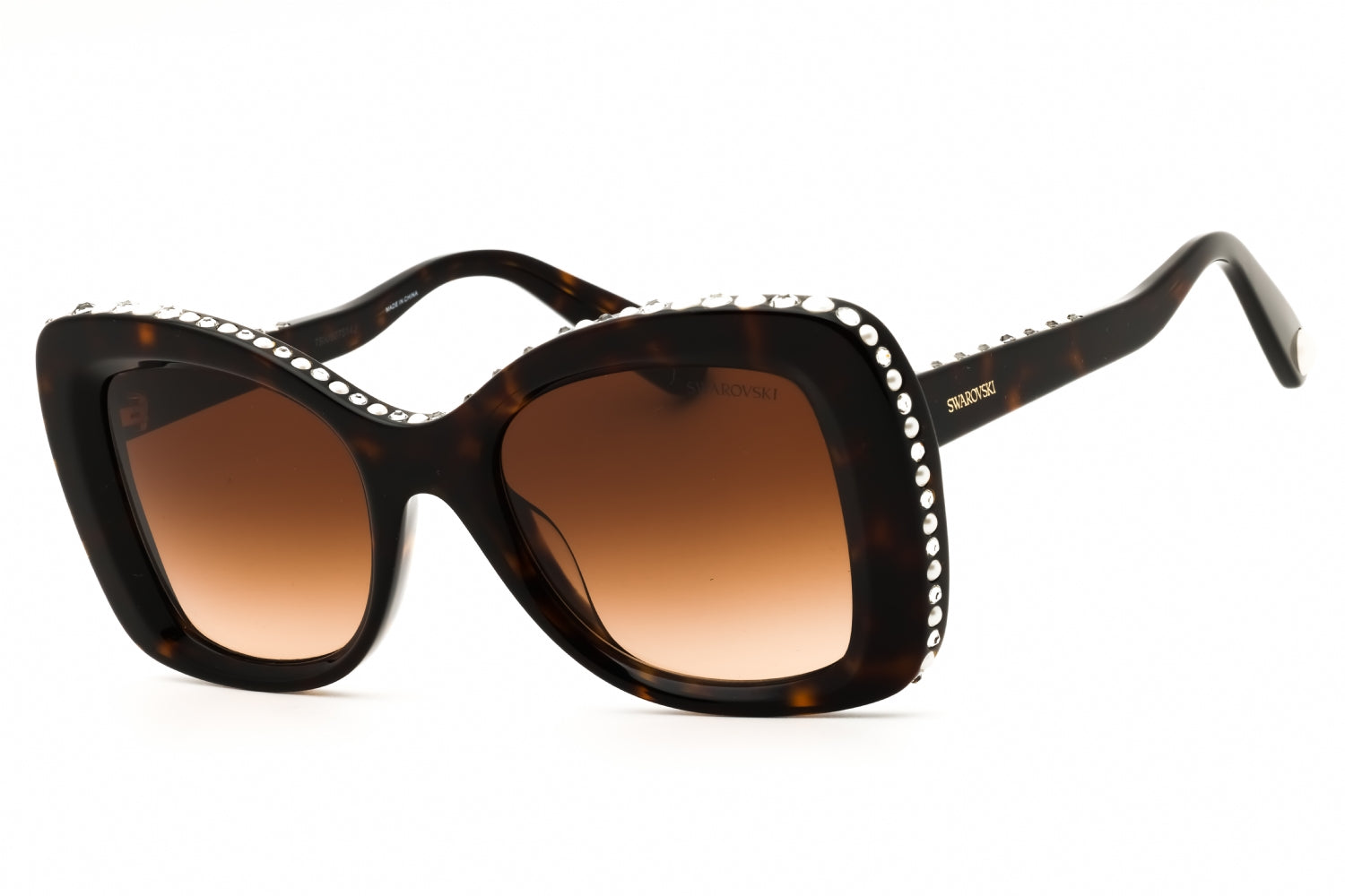 Authentic Swarovski SK6062U Ladies Sunglasses Havana Gradient Brown 51-21-145