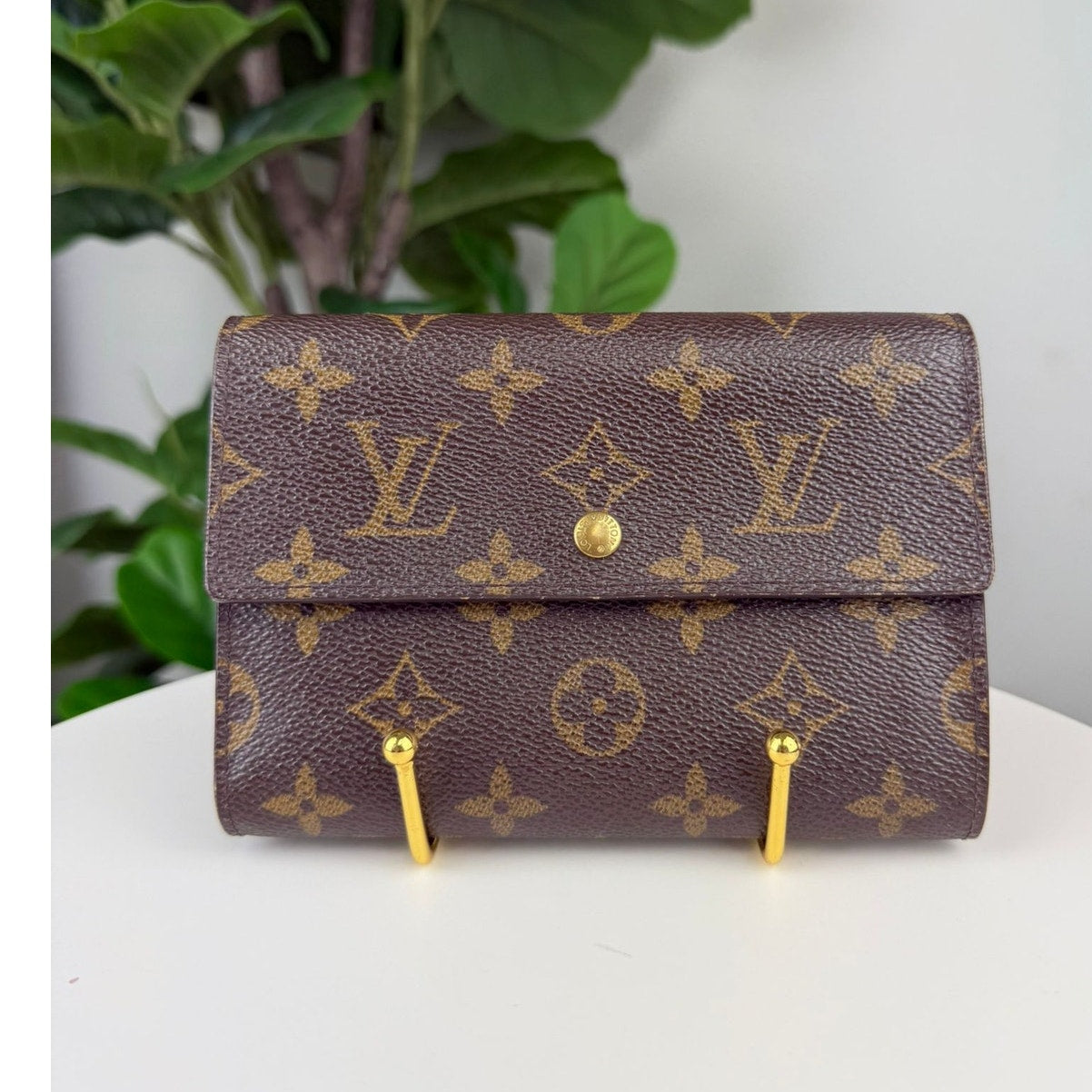 Authentic Louis Vuitton Porte Tresor Etui Chequier Wallet