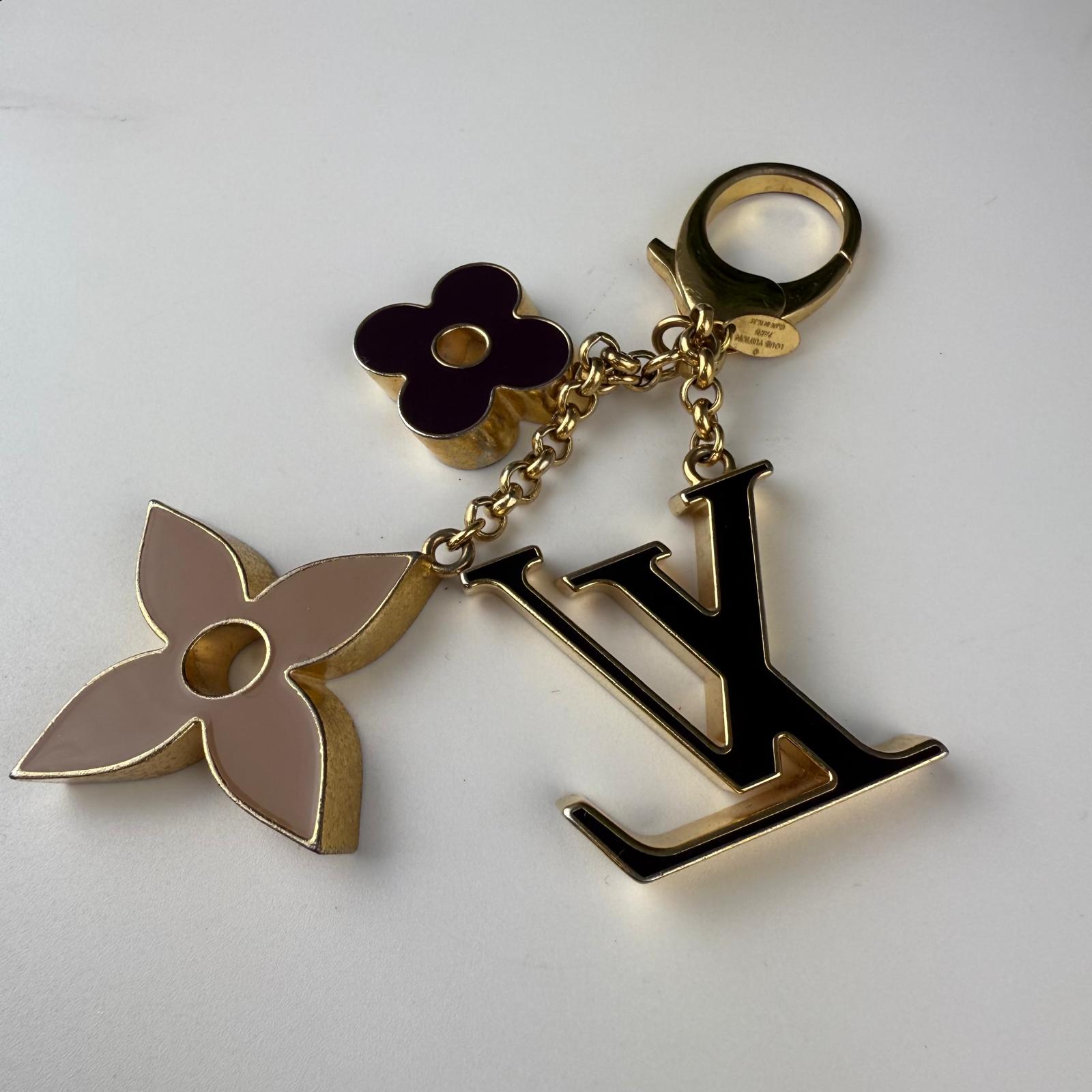💎Authentic Louis Vuitton Fleur de Monogram Bag Charm