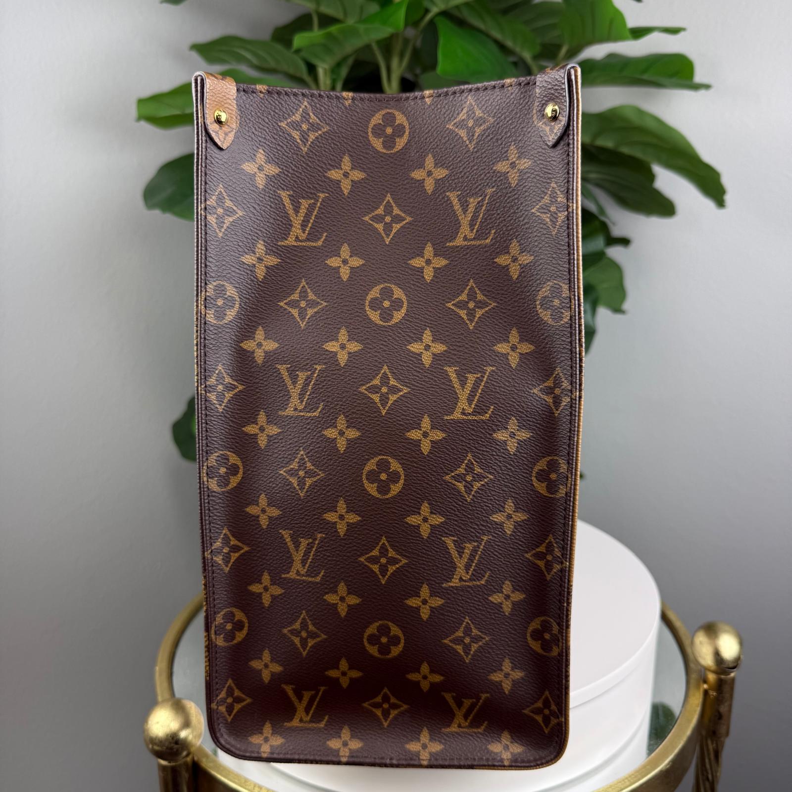 Authentic Louis Vuitton On The Go GM Reverse Monogram Tote Bag