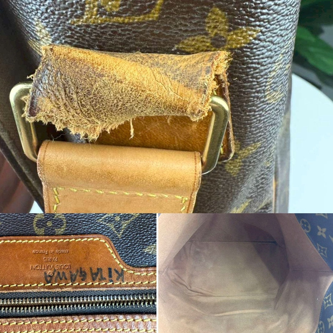 Authentic Louis Vuitton Monogram Canvas Sac Shopping Tote Bag