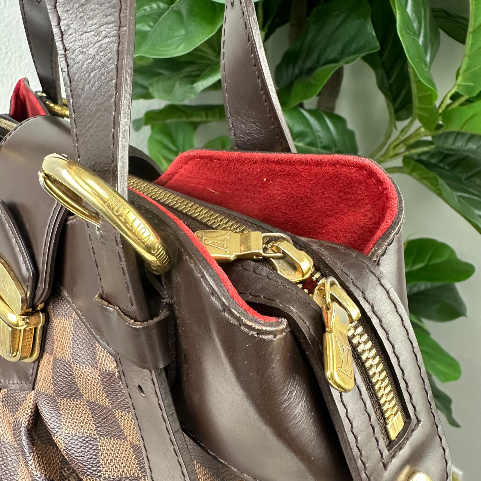 Authentic Louis Vuitton Sistina PM Damier Ebene Handbag