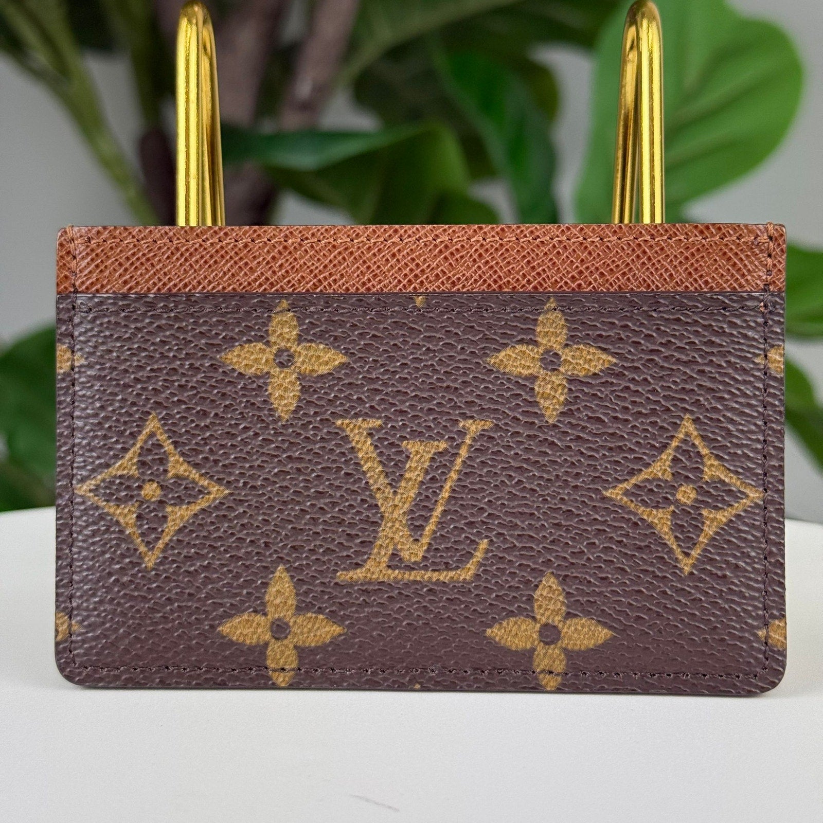 Authentic Louis Vuitton Monogram Porte Cartes Simple Card Case