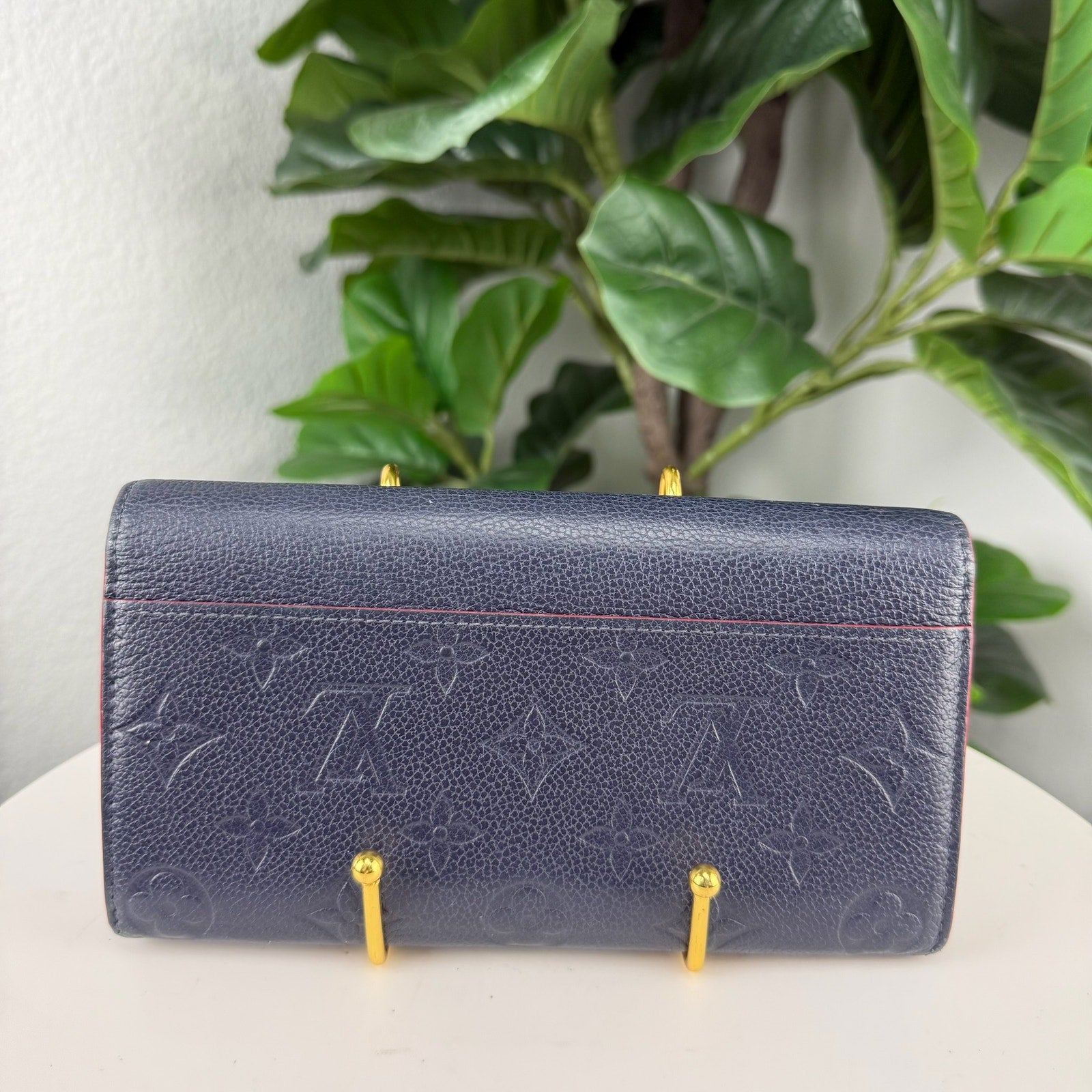 Louis Vuitton Empreinte Leather Black Wallet Clutch Long Wallet Authentic Pre Owned