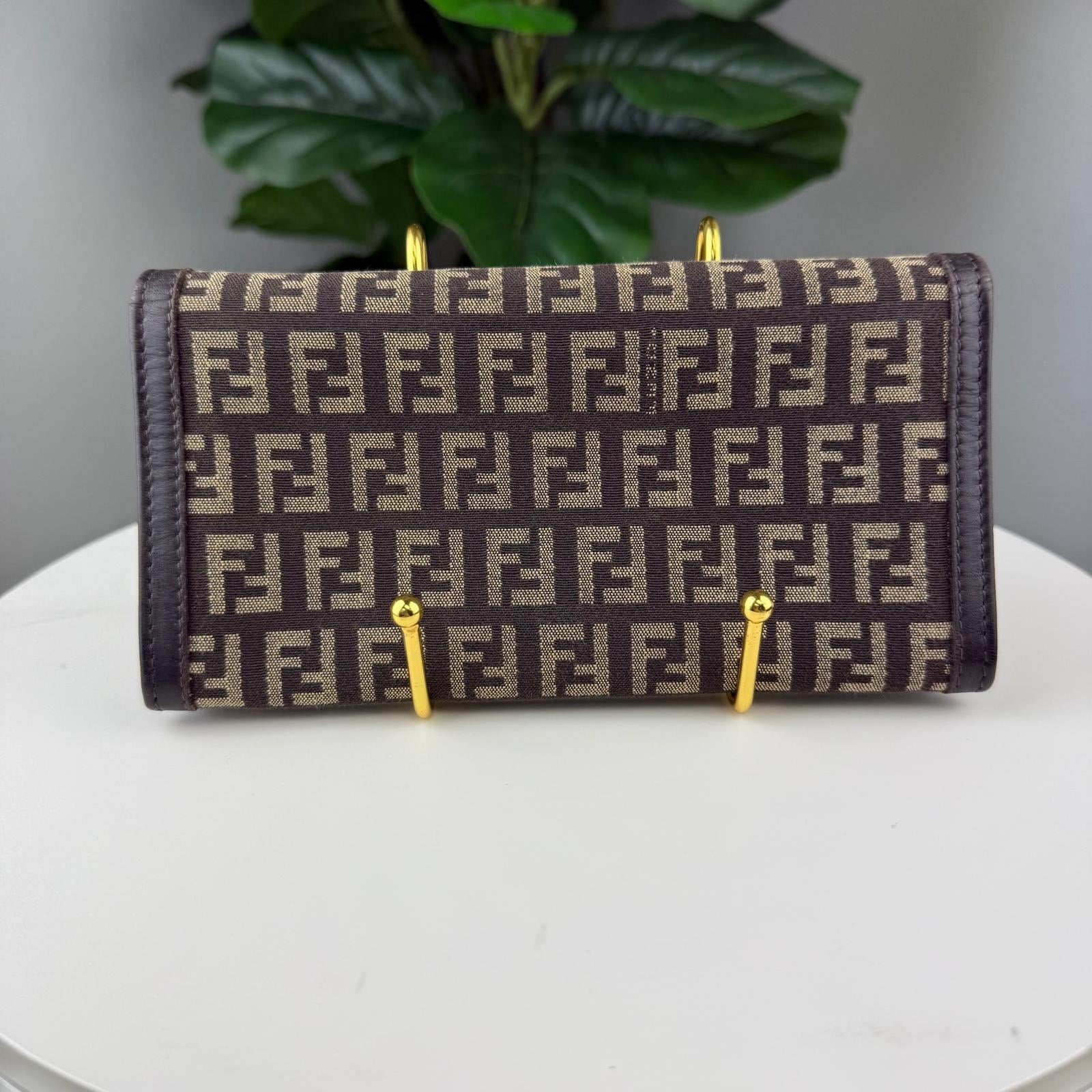 💎Authentic Fendi Zucca Continental Wallet