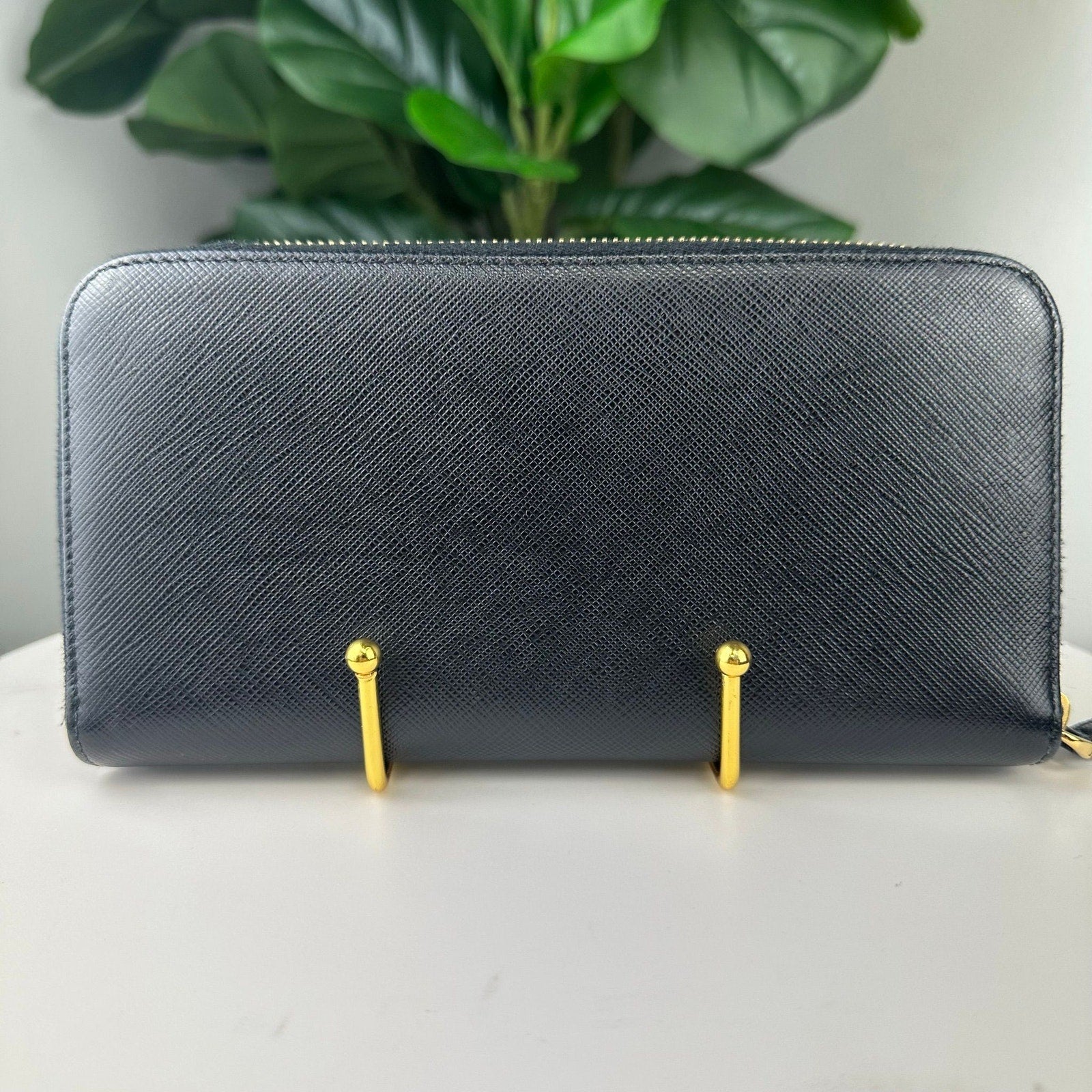 💎Authentic Prada Saffiano Leather Long Wallet Black