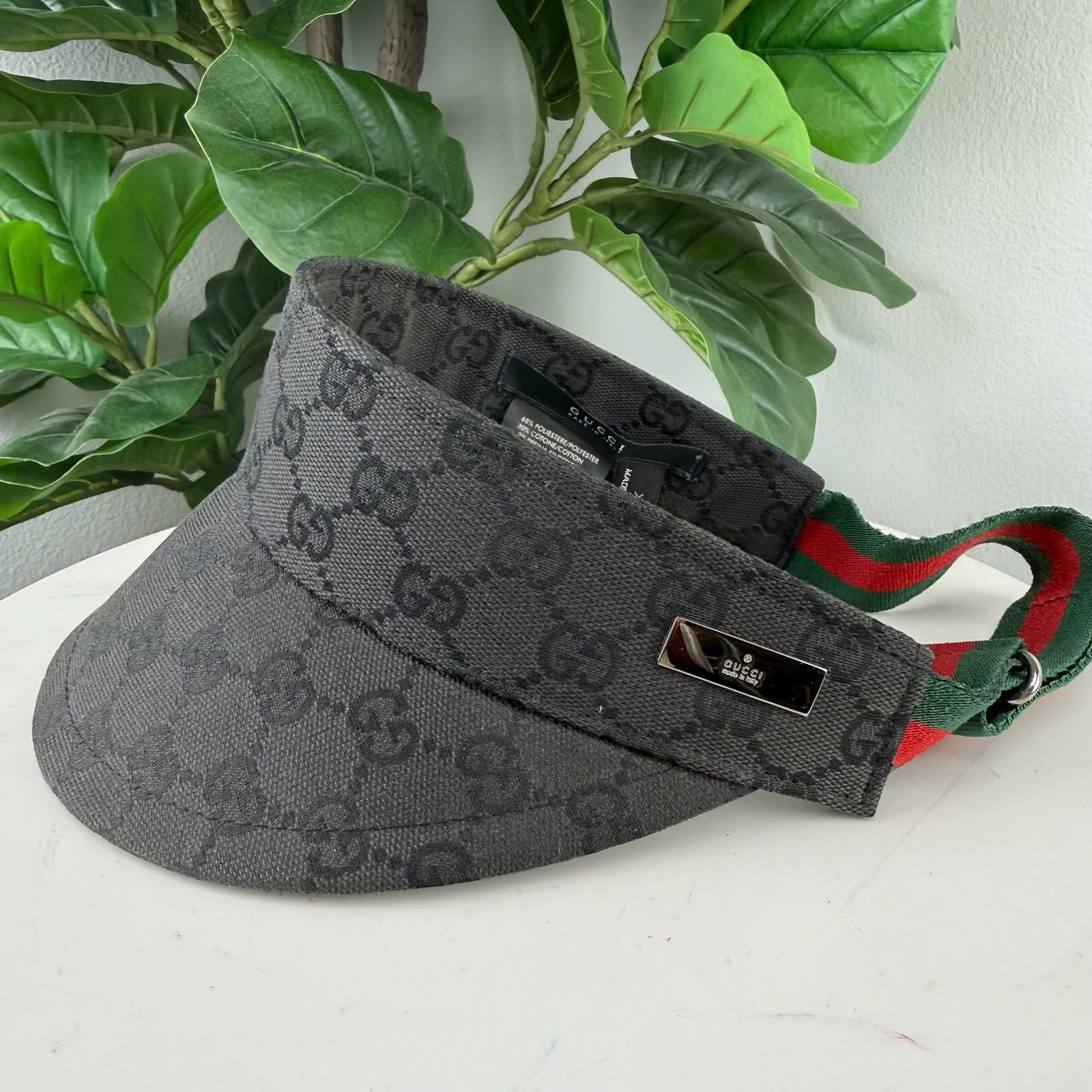 Authentic Gucci GG Pattern Visor Cap