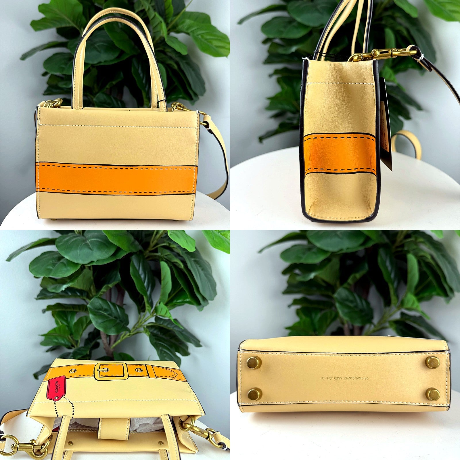 Authentic Coach Cashin Carry Tote detail grid 1