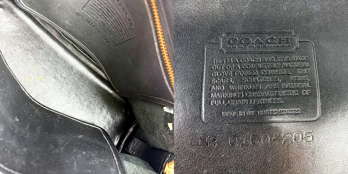 Authentic Vintage Coach Bowling Bag Satchel detail pair