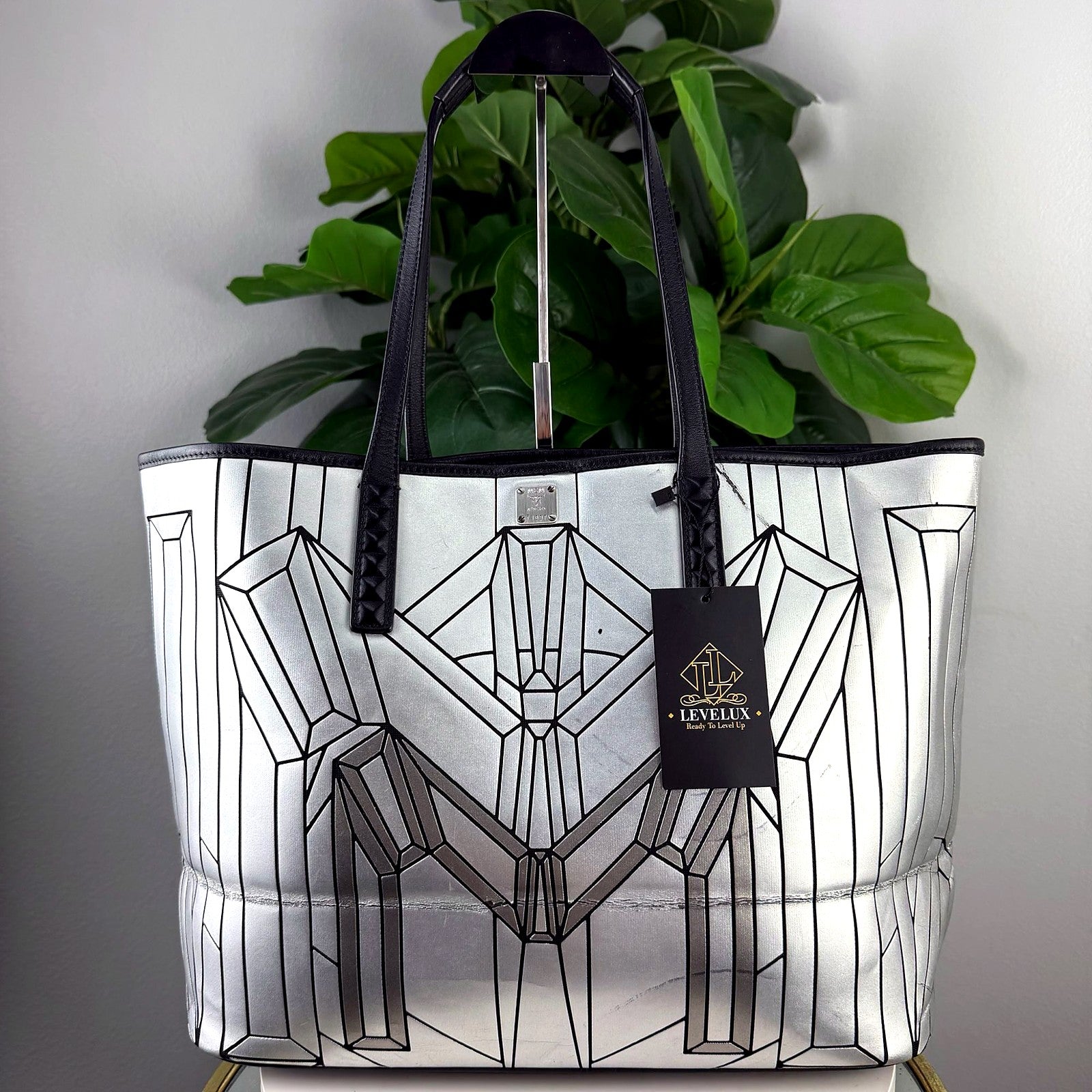 Authentic MCM Crystalline Tote front