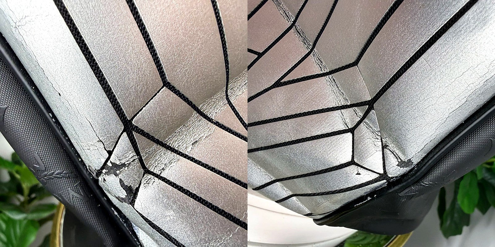 Authentic MCM Crystalline Tote detail pair