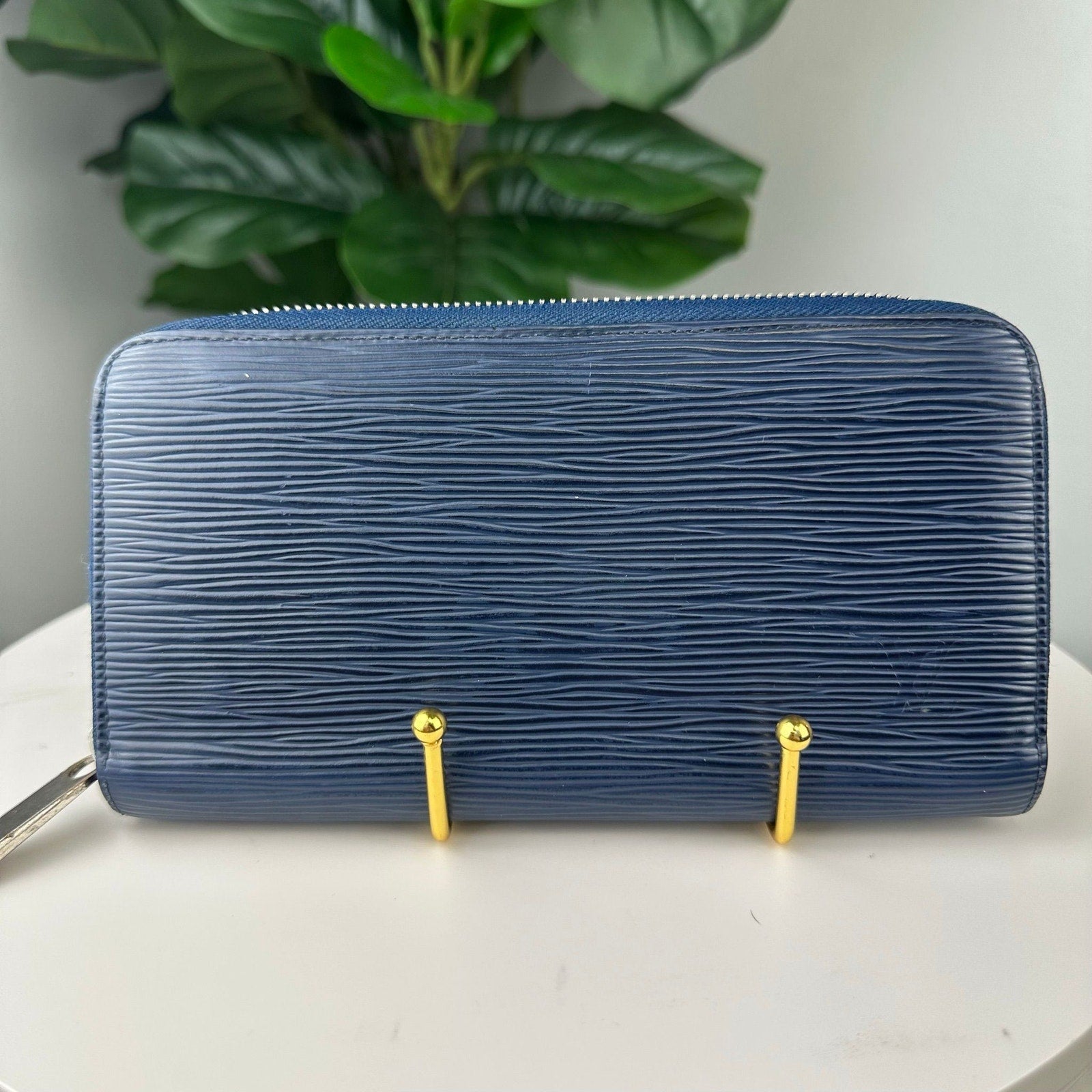 💎Authentic LOUIS VUITTON Epi Zippy Wallet Long Wallet Navy Blue