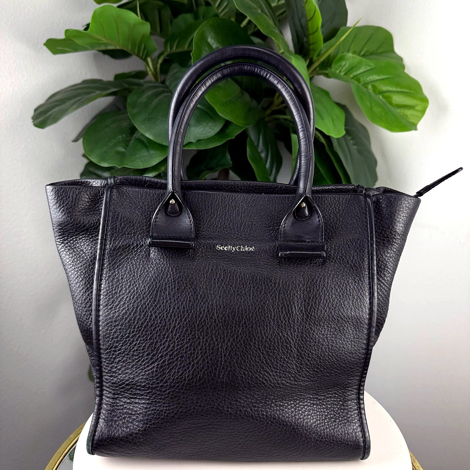 Authentic See by Chloe Black Tote front