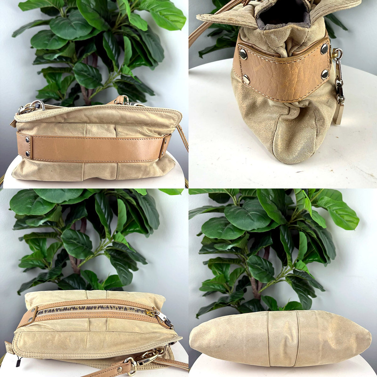 Authentic See by Chloe Gold Hobo detail grid 1