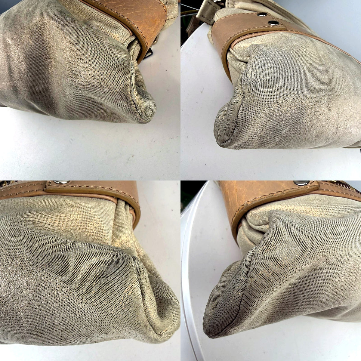 Authentic See by Chloe Gold Hobo detail grid 2