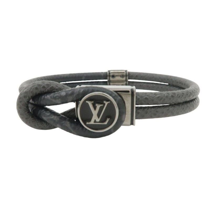 Authentic Louis Vuitton Eclipse Loop It Taiga Bracelet Black 8.86"