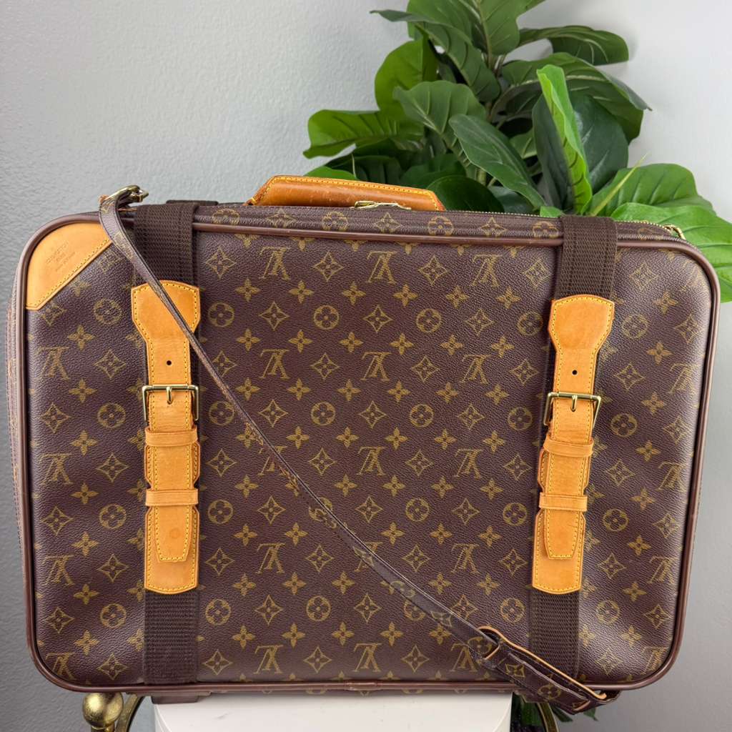 Authentic Louis Vuitton Monogram Canvas Satellite 53 Soft Suitcase