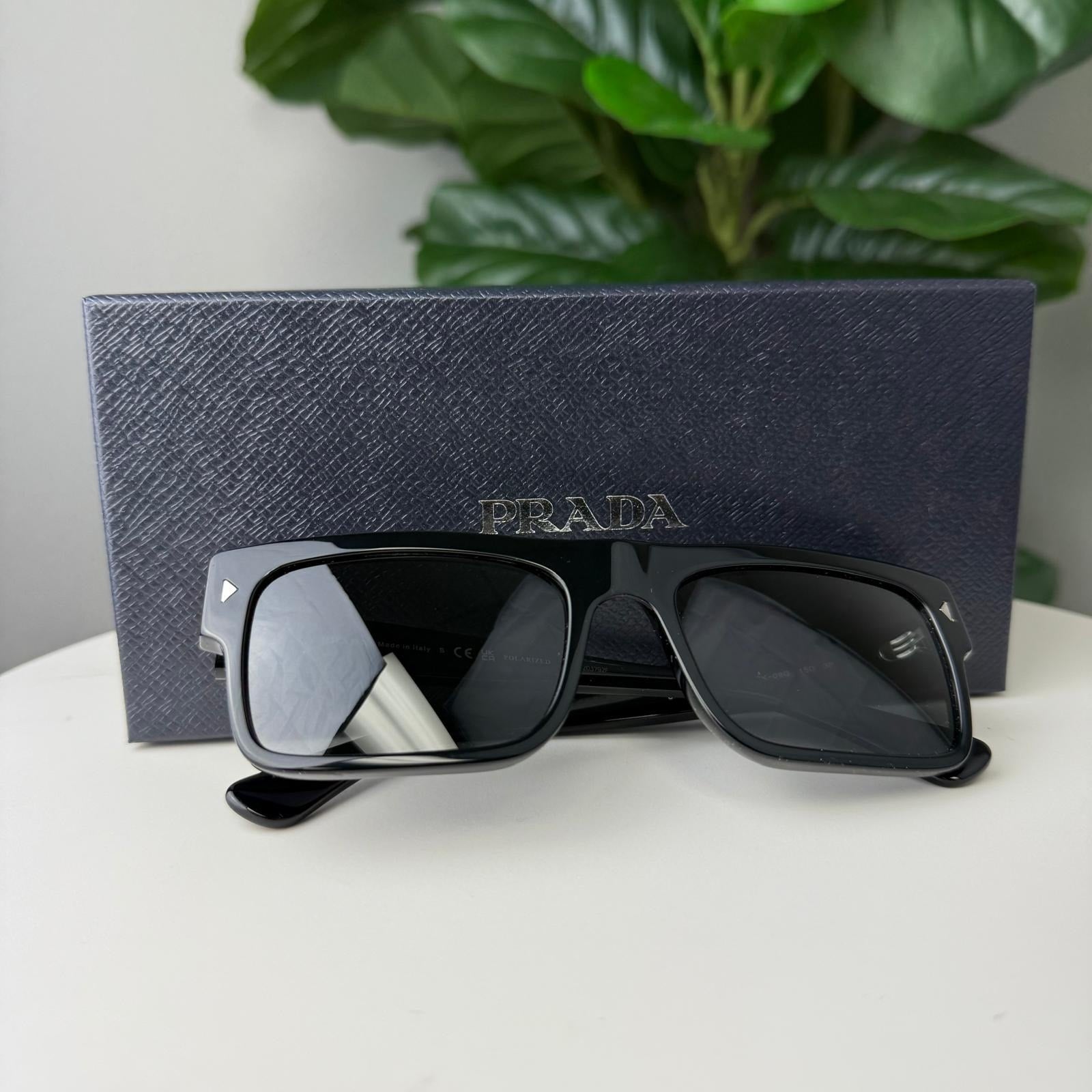 S201 PRADA Black Polarized Men's Sunglasses