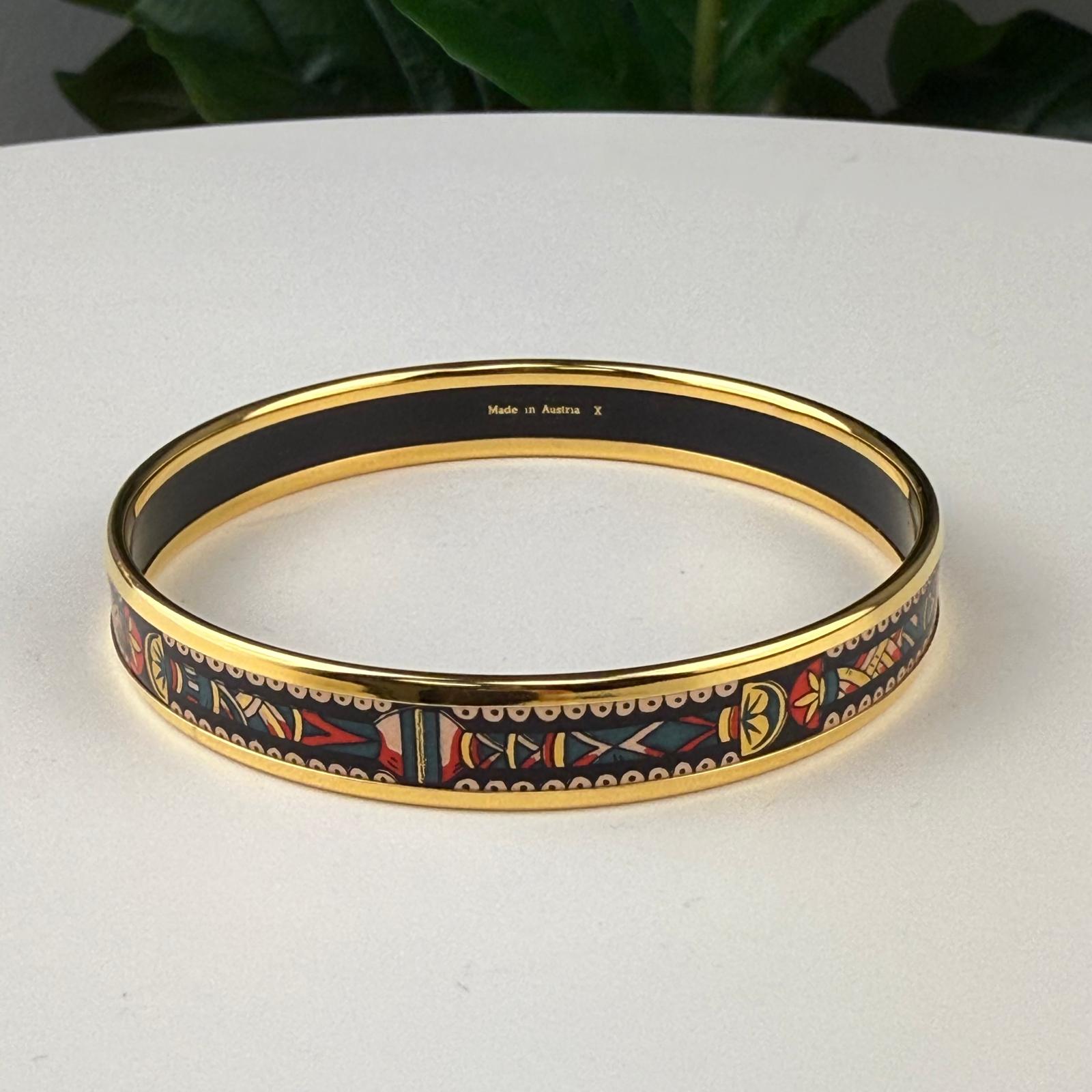 💎Authentic Hermes Emaille PM Bracelet  Size 7 3/4"
