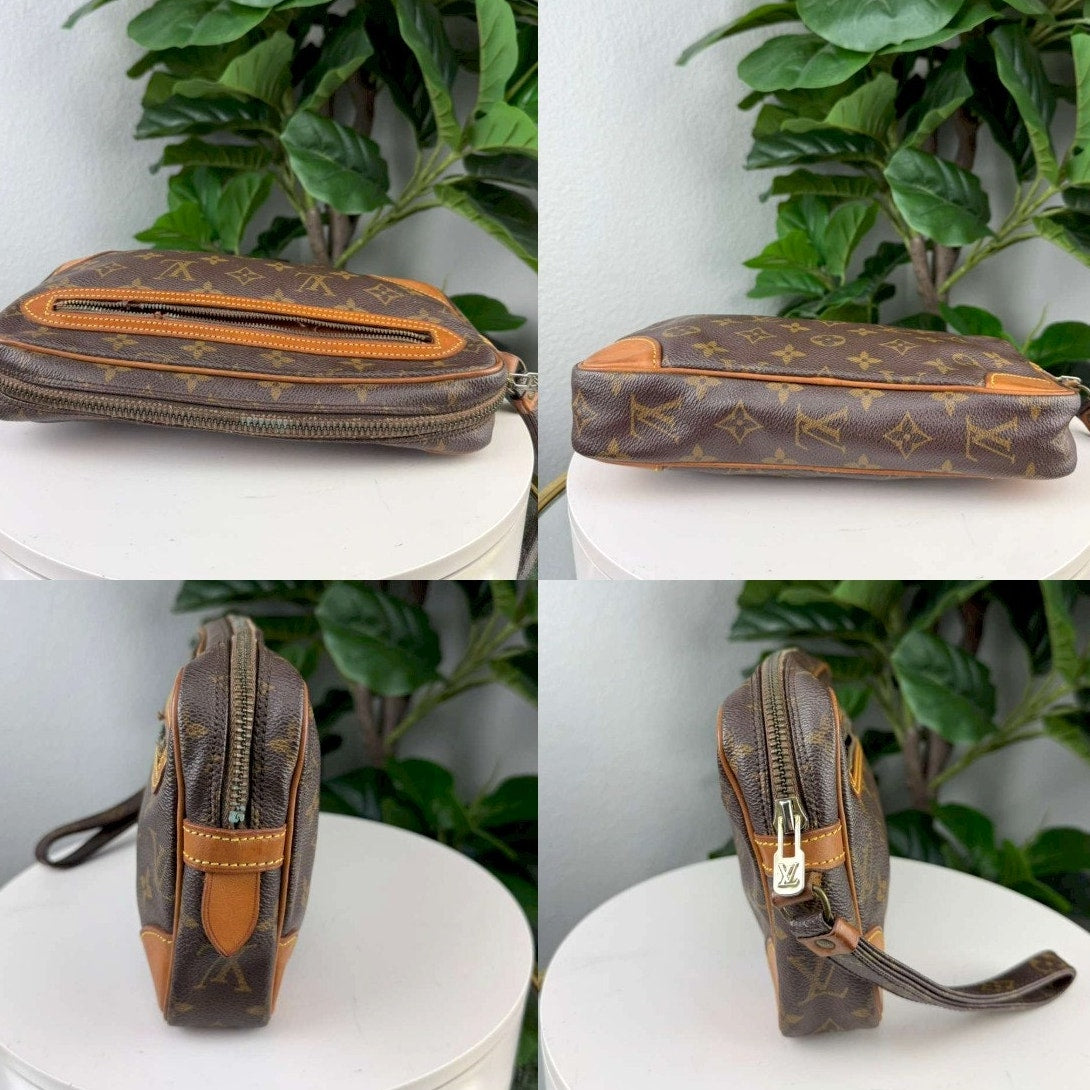 Authentic Louis Vuitton Monogram Marly Dragonne GM Clutch Bag