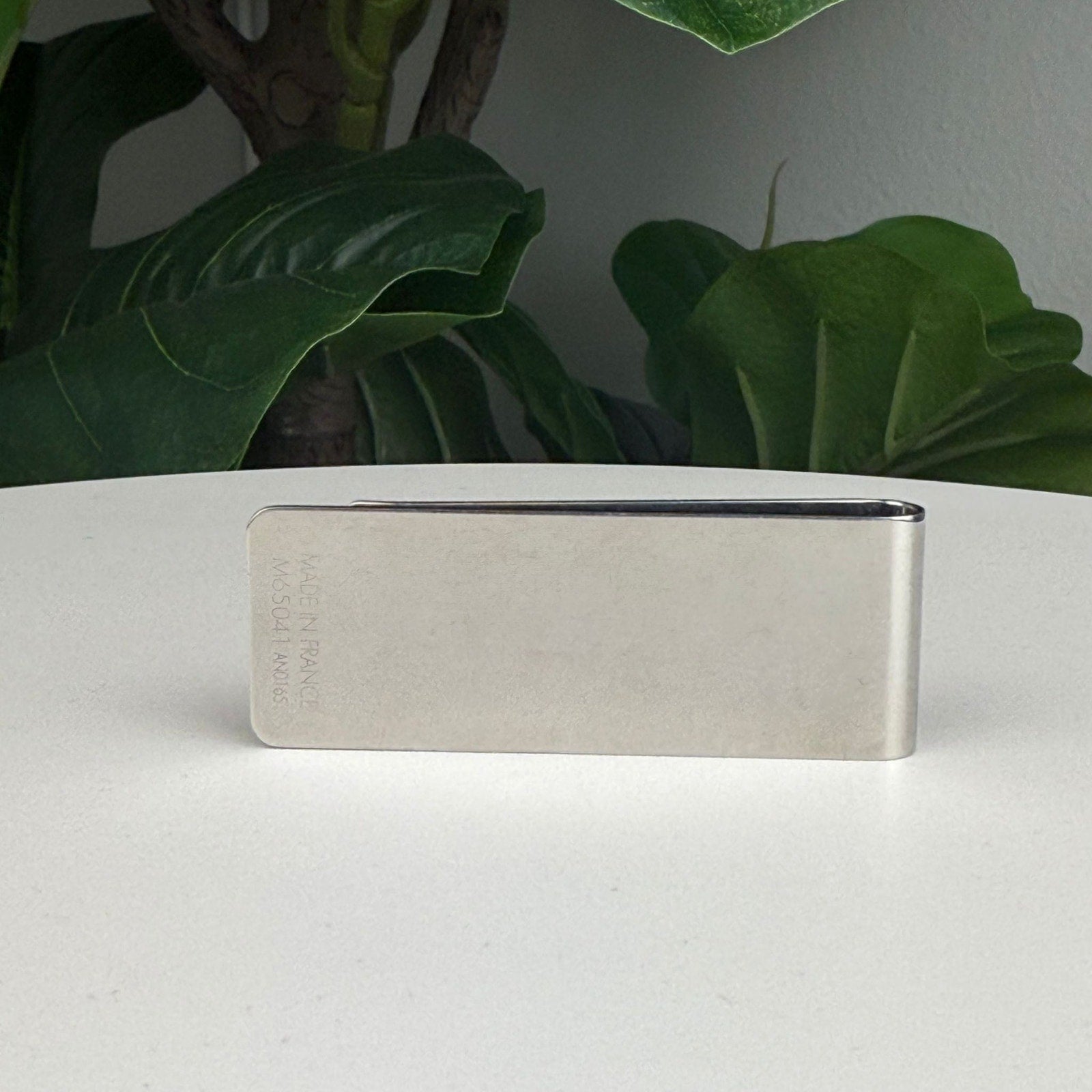 Authentic Louis Vuitton Money Clip Metal Silver
